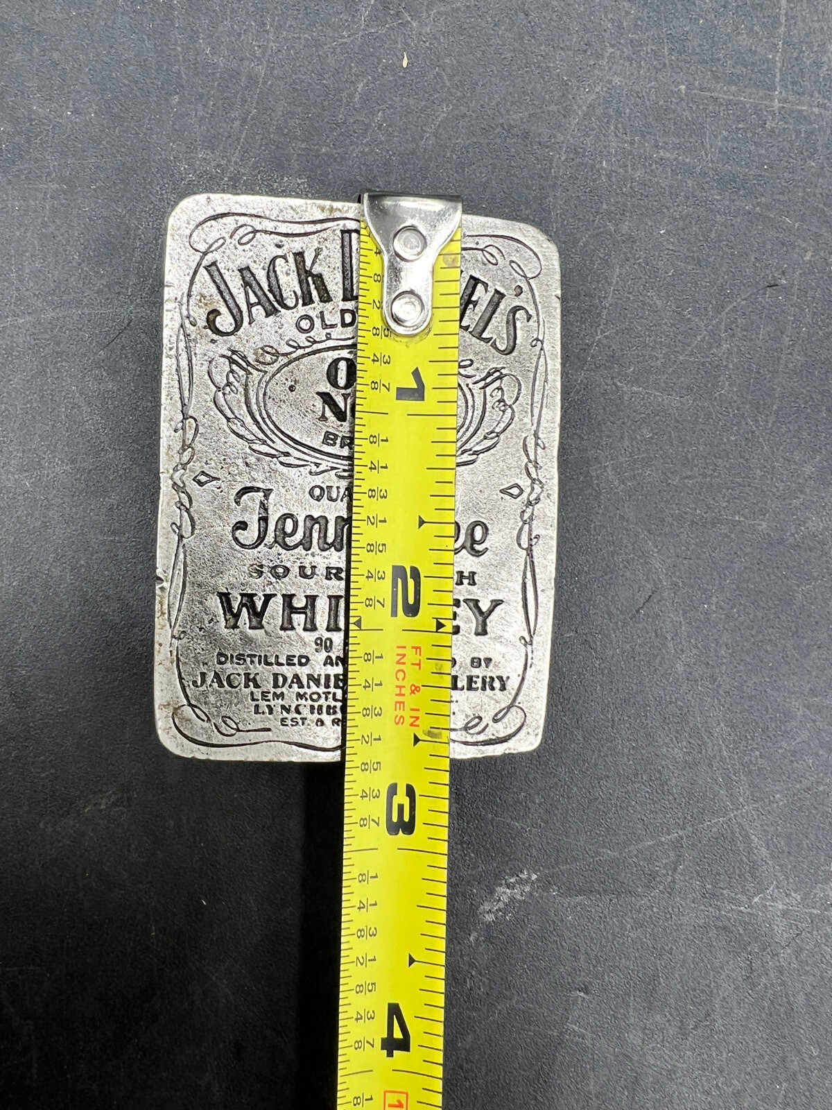 Jack Daniels Whiskey Belt Buckle 675 USA Solid Old No. 7 Old Time Tennessee