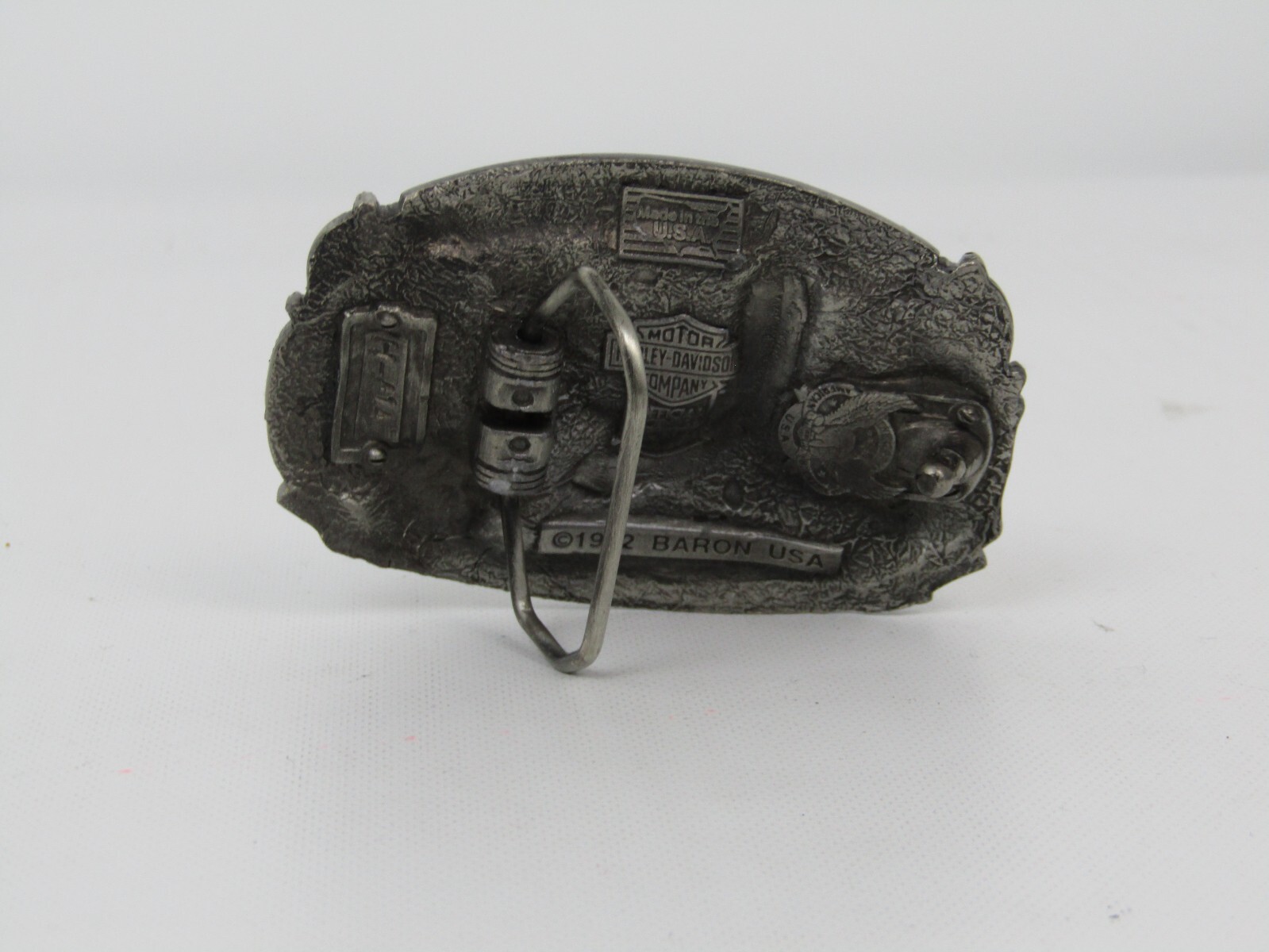 Harley Davidson Vintage Eagle Biker Belt Buckle Lord of Asphalt 1992 Baron USA