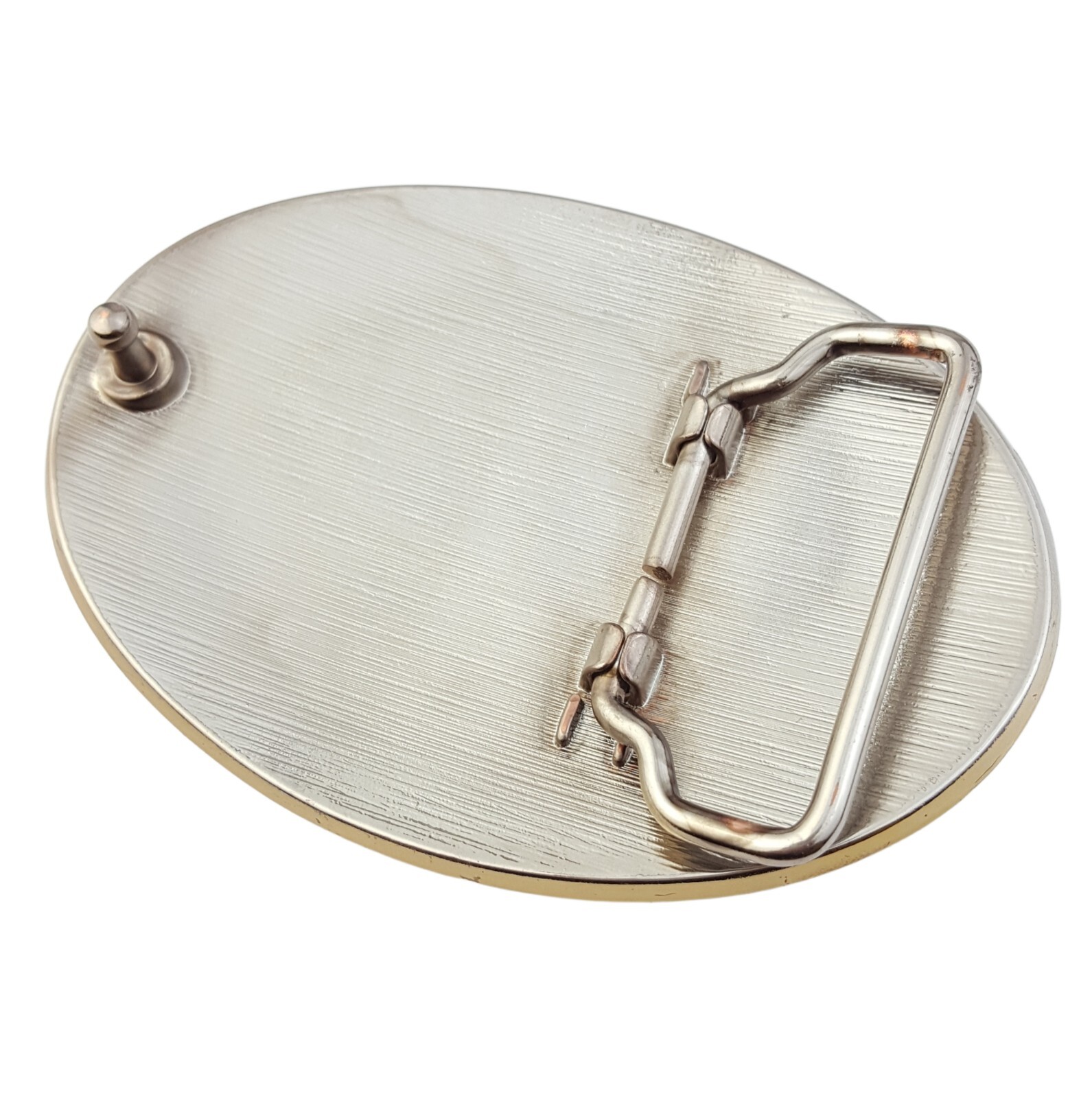 Western Oval Buckle with Cactus Design