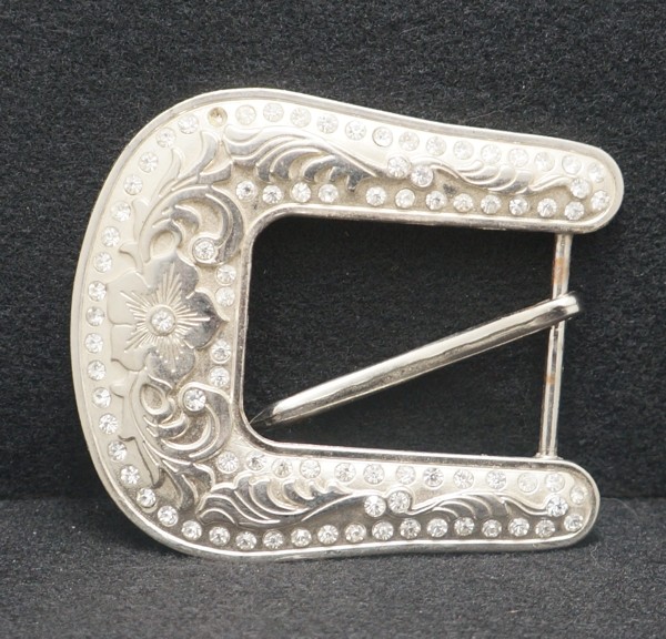 WA01151 REALLY NICE CUT-OUT **HORSESHOE W/ CRYSTALS** WESTERN & COWBOY BUCKLE