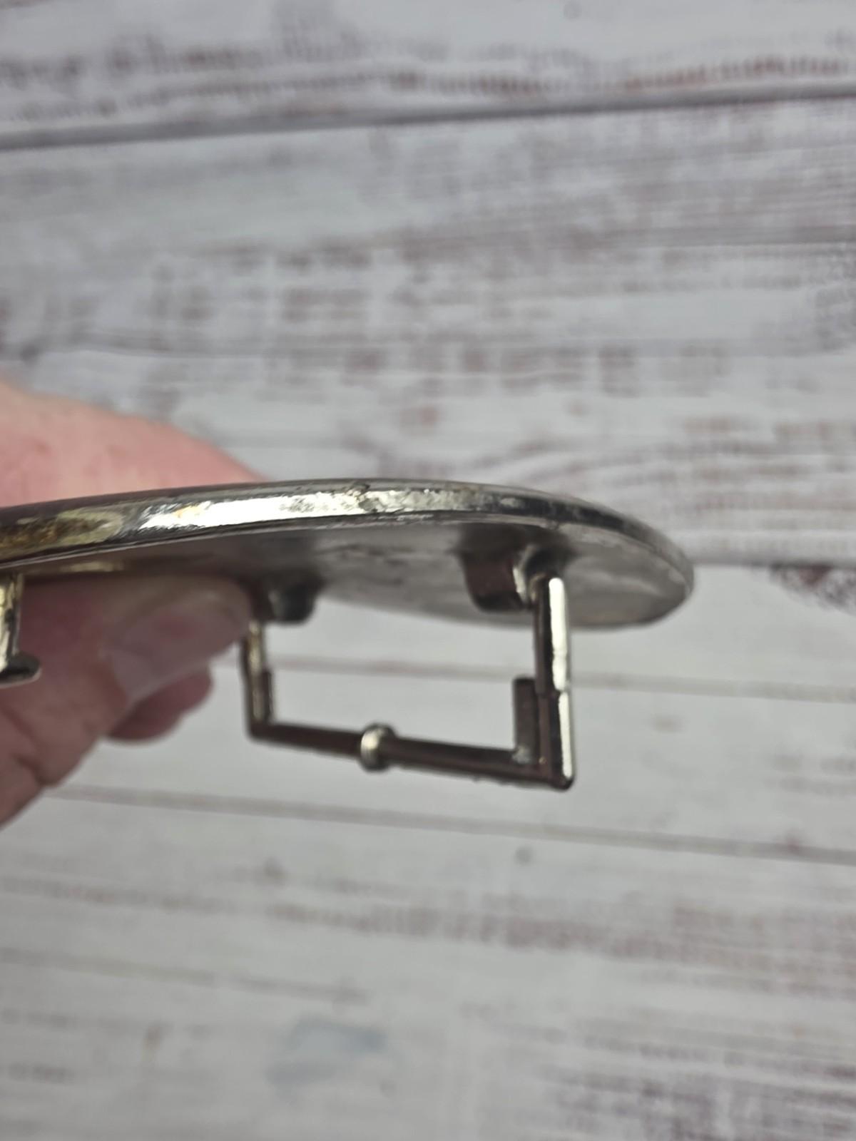 1977 Kansas Rock Pacifica Oval Belt Buckle Vintage Sailing Ship Sunset Design