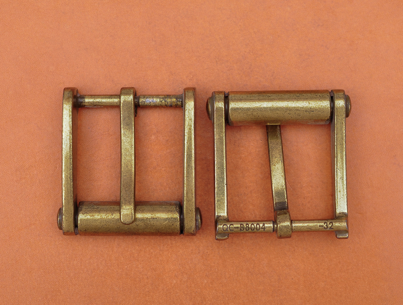 Novelty Mens Retro Brass Single Prong Pin Metal Roller Belt Buckle 32mm