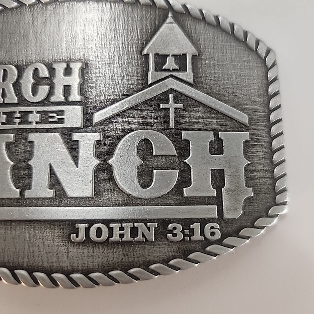 Custom Belt Buckle – « Church on the Ranch – John 3:16 » [118]