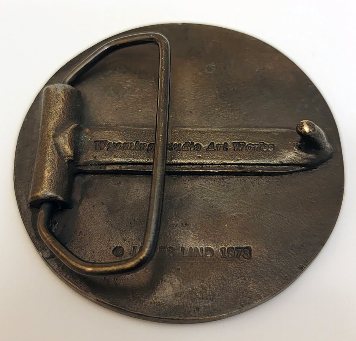 Viking Brass Vintage Belt Buckle – James Lind 1973 – Made in U.S.A.