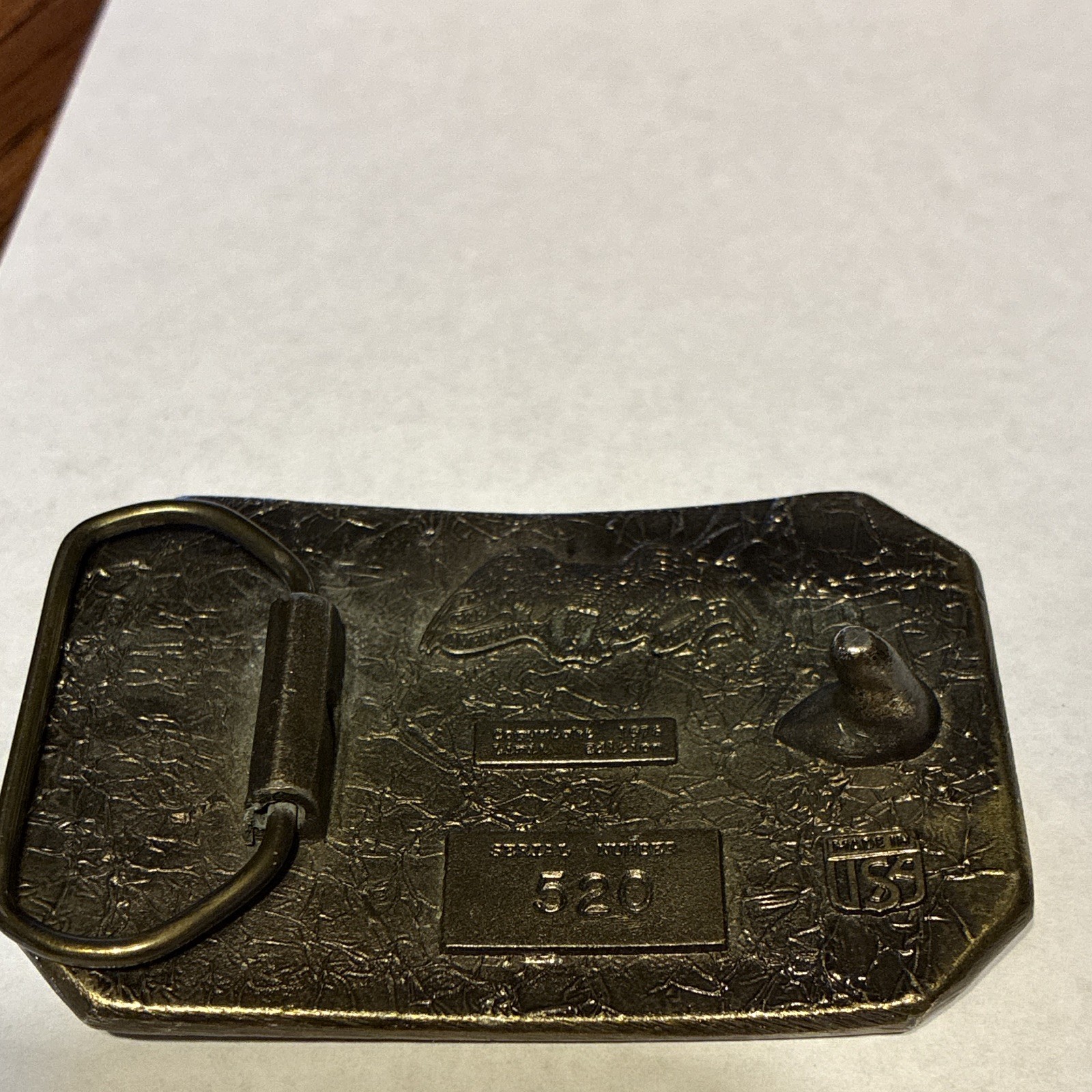 Vintage Great American Buckle Company Belt Buckle 1976 Enamel