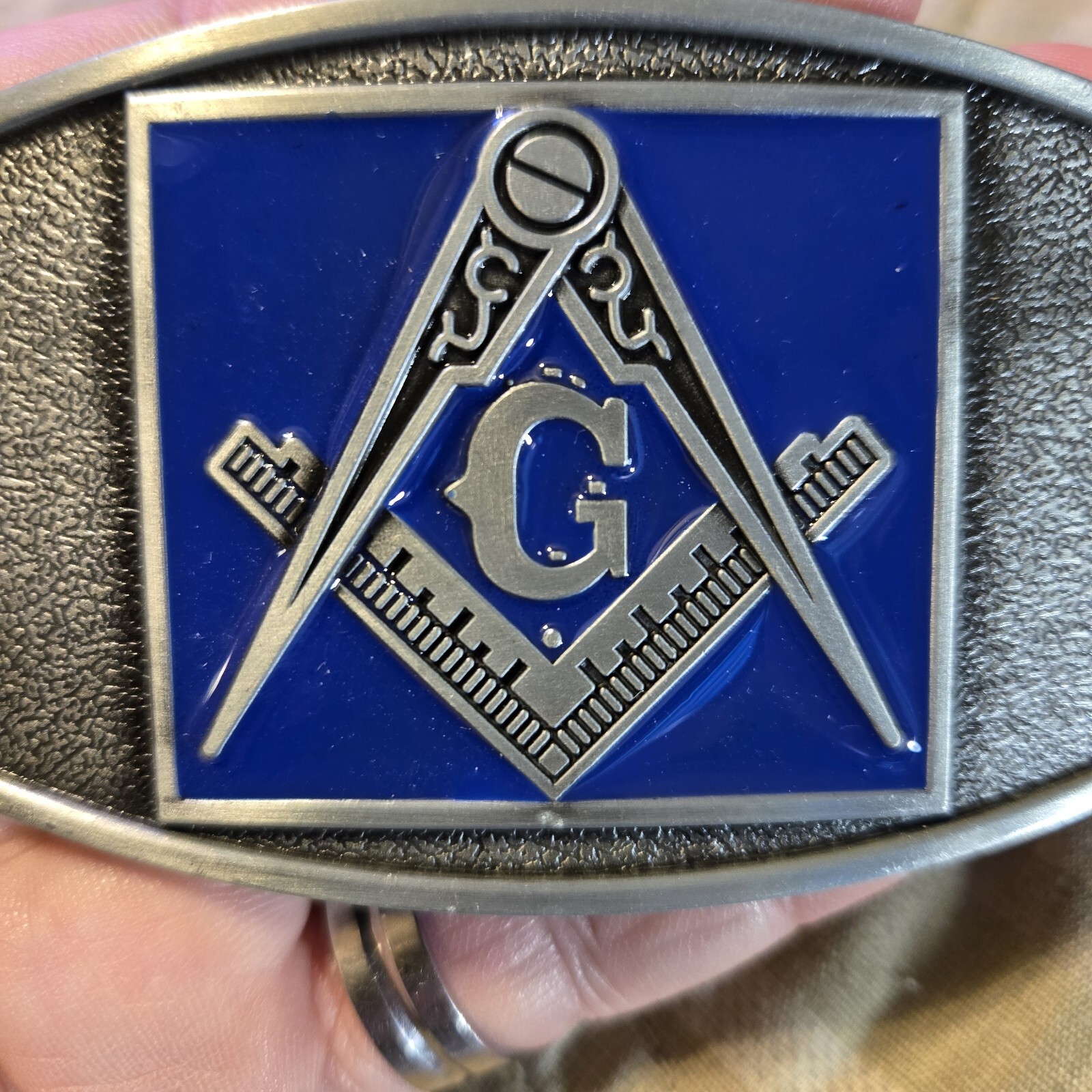 MASON FREEMASONS FREEMASONRY Metal Belt Buckle