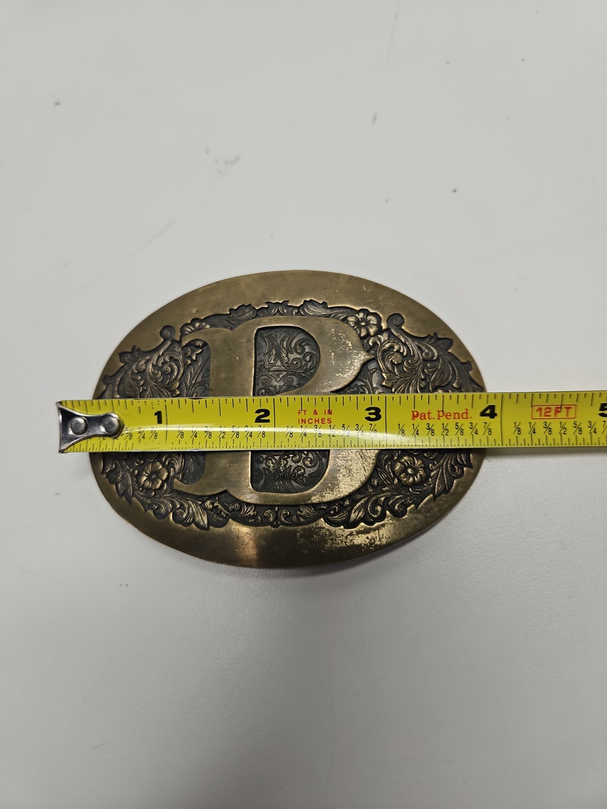 Initial Letter « B » Cowboy Rodeo Western Metal Belt Buckle