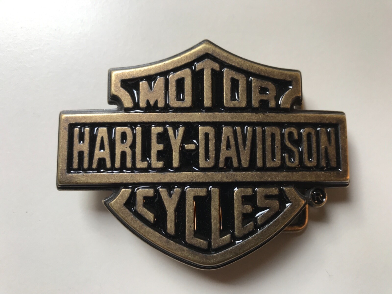 Rare men’s Classic Bar&Shield belt buckle .Antique brass plaited.#99593-08VM.