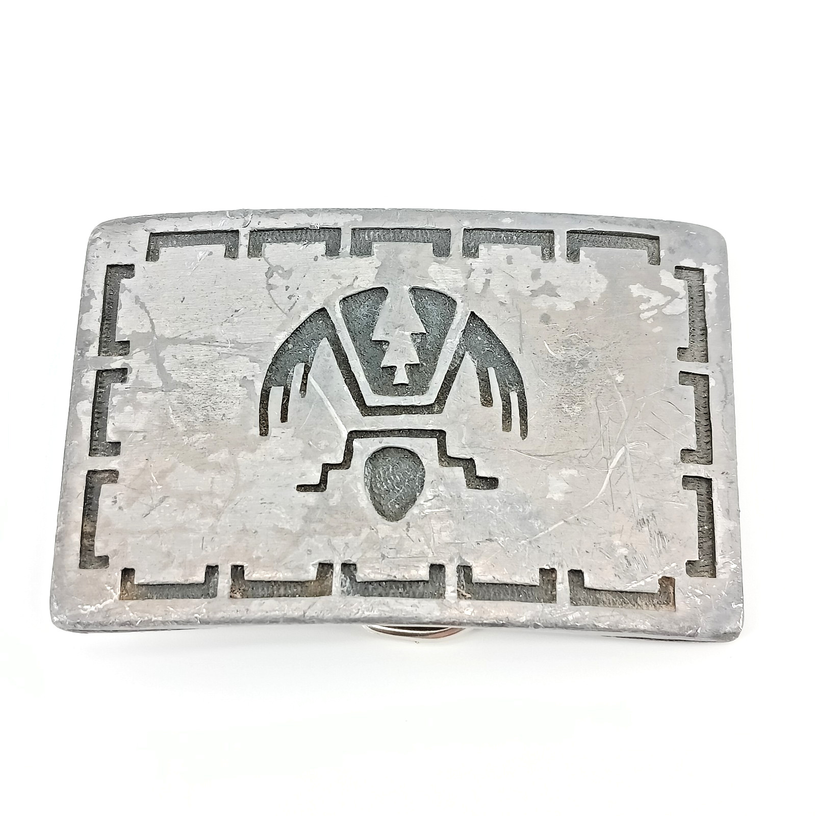Vintage Thunderbird Belt Buckle Mens Silver Tone Southwestern Metal Rockabilly