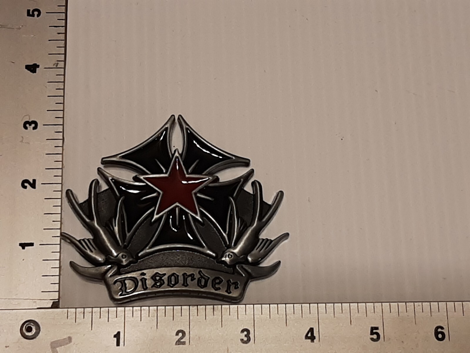 IRON CROSS DISORDER / STAR Metal Belt Buckle