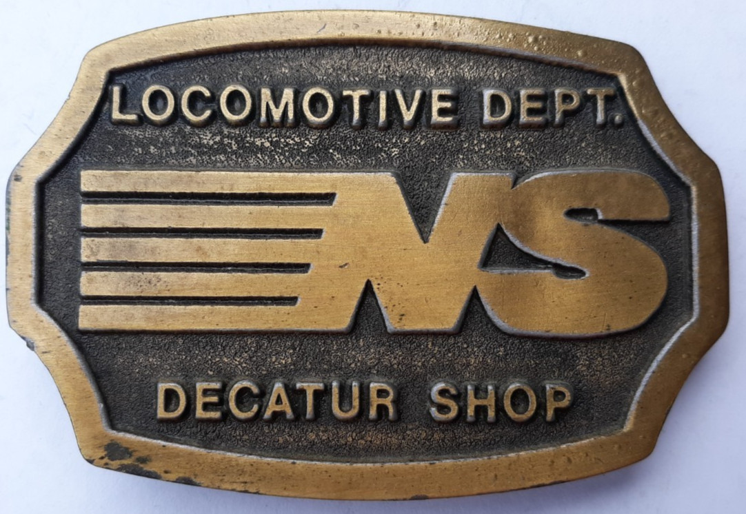 belt buckle Norfolk Southern Locomotive Dept. Decatur Shop 3.5&Prime; long