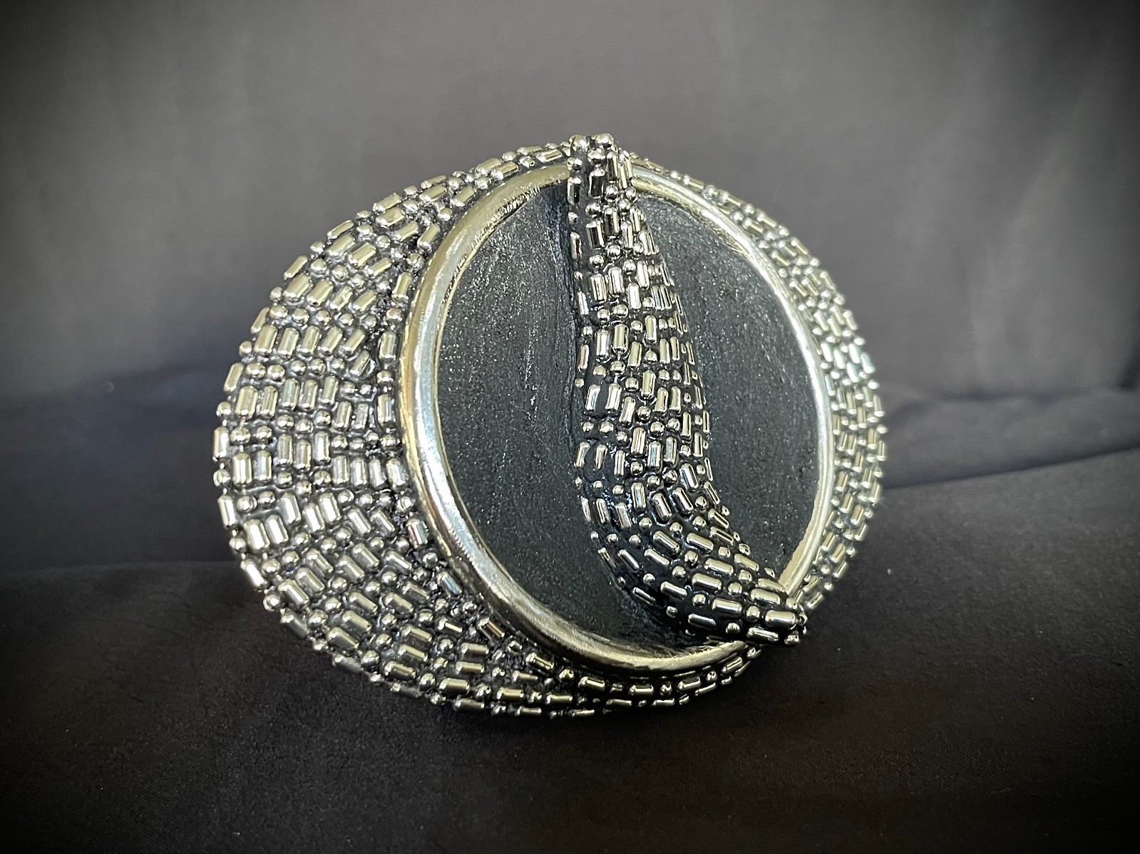 “Alien Excavation” OOAK Belt Buckle 4.5” Sculptural Textured Darren McNeese