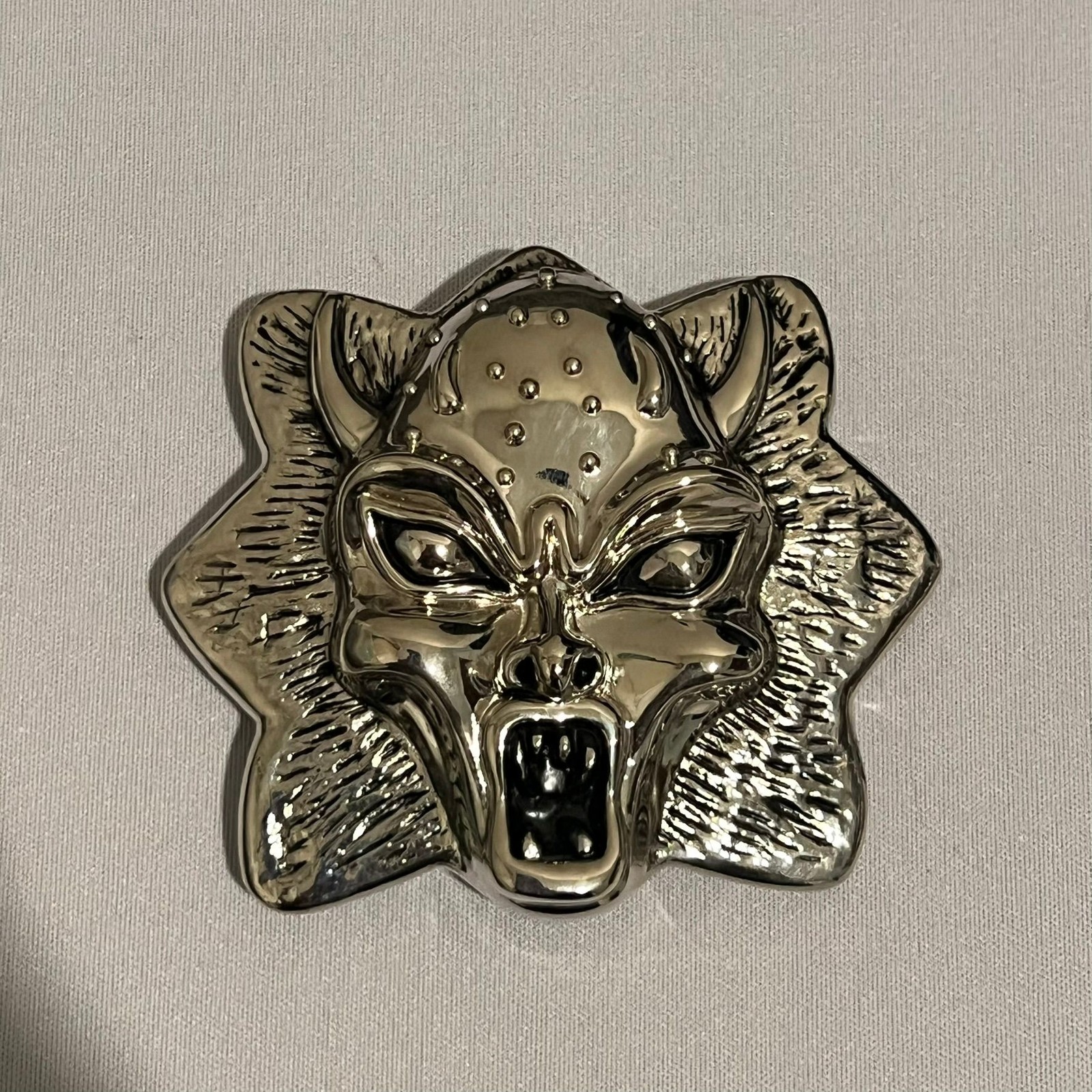 Silver Monster Face Belt Buckle Unisex Horror Decorative Metal Western Collector