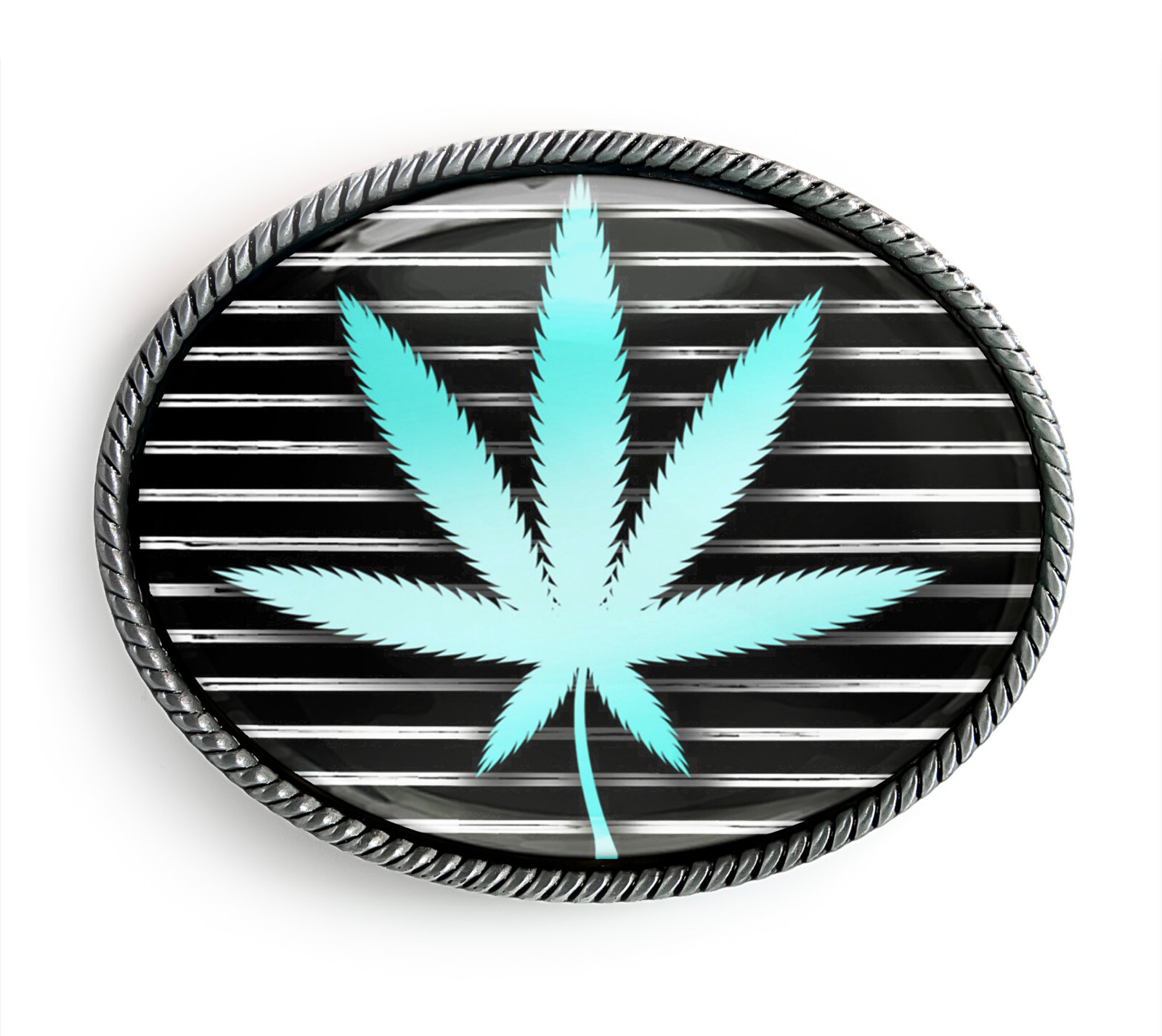 Stoner Belt Buckle – Marijuana Pot High Times Weed Pot Leaf Belt Buckle – 210