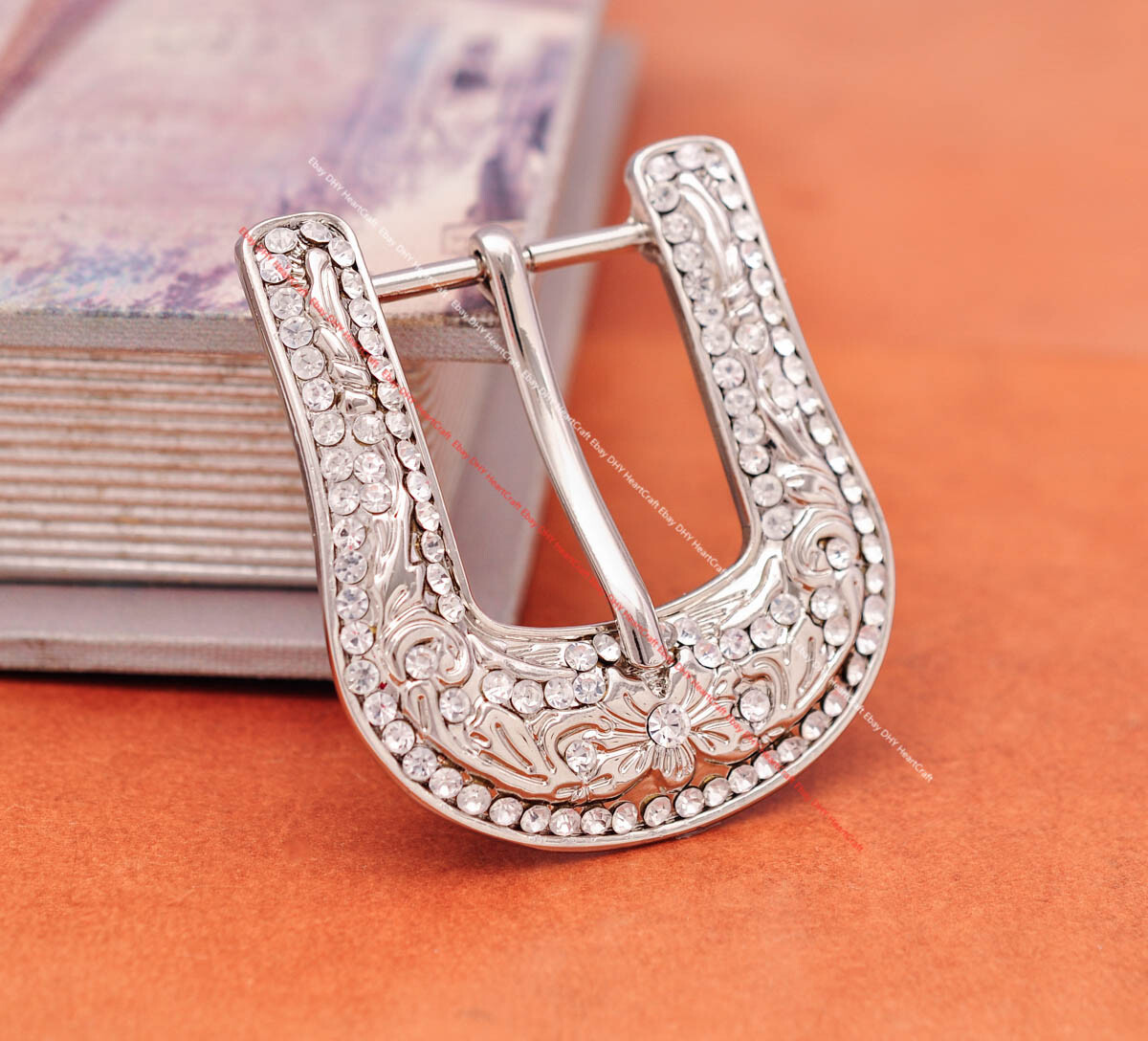 30mm Bling Silver Men Western Rhinestone Crystal Cowboy 3 Piece Set Belt Buckle