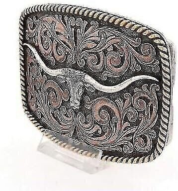 Montana Silversmiths Longhorn Collection Western Attitude Belt Buckle