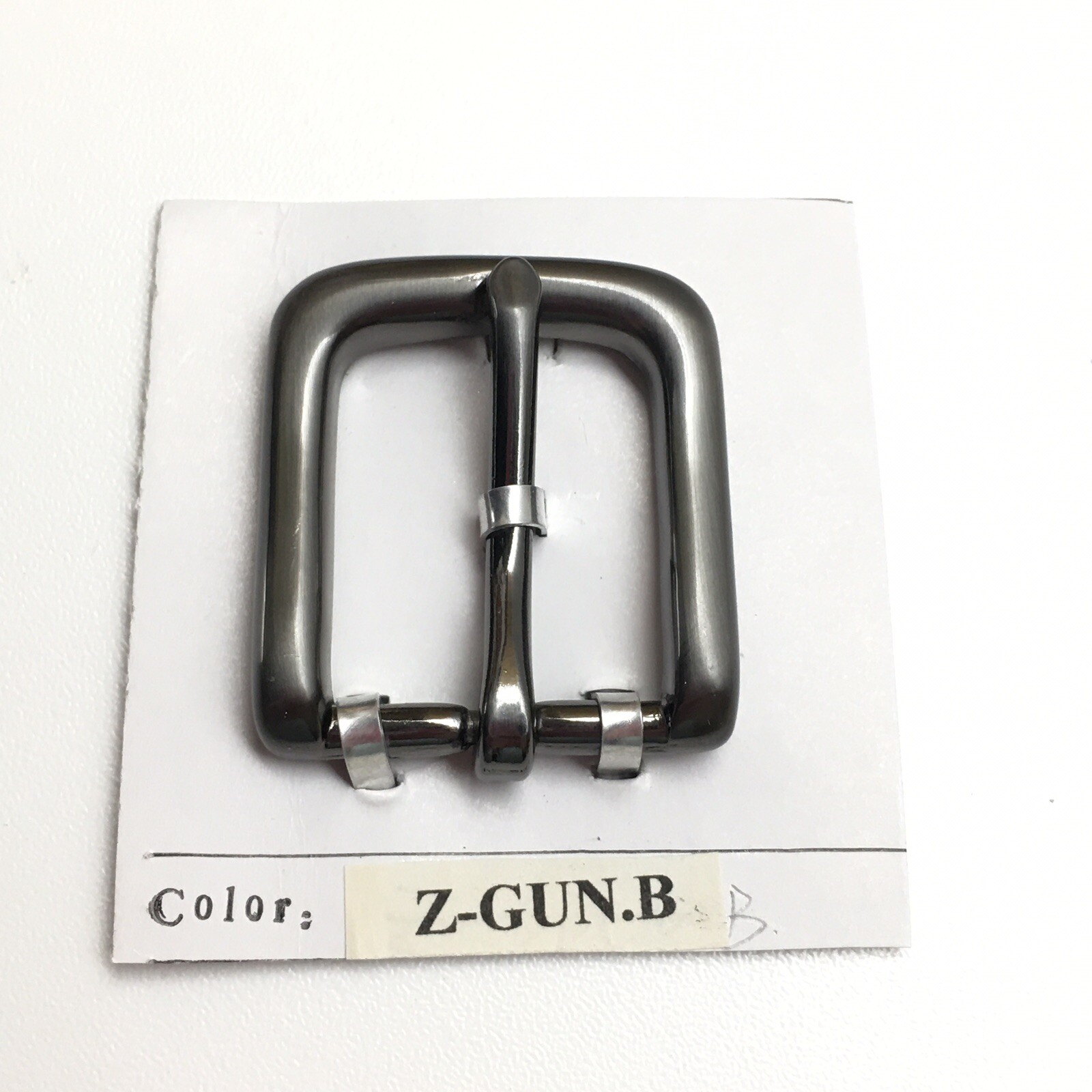 Metal Belt Buckle Gun Metal Tone Prong Pin DIY Leather Crafts