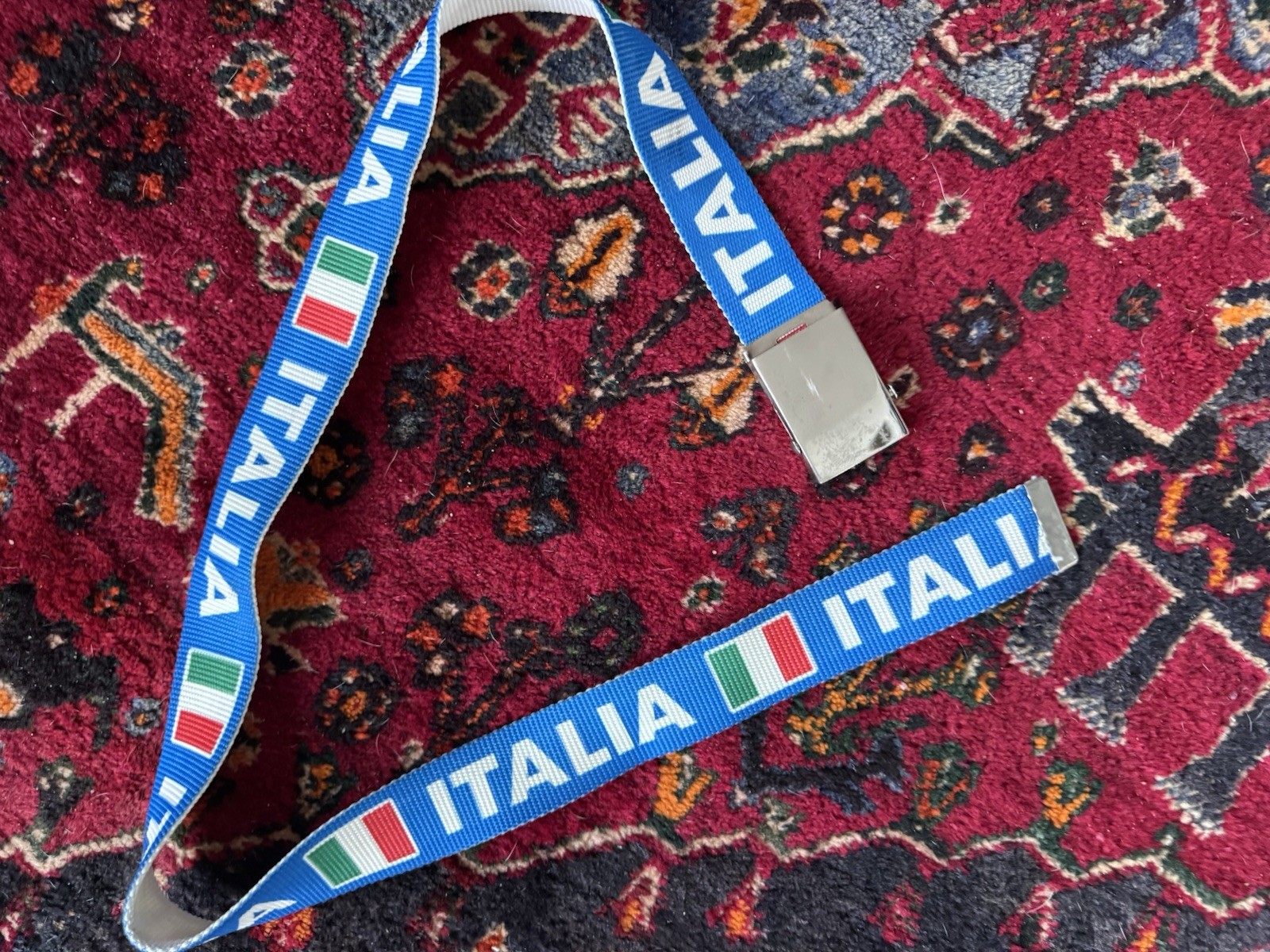 Italy Italian Italia Green Red and white belt flag 44” Long Adjustable