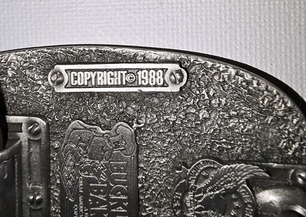 Police Numbered Finest Law Enforcement We Serve and Protect Belt Buckle 1988