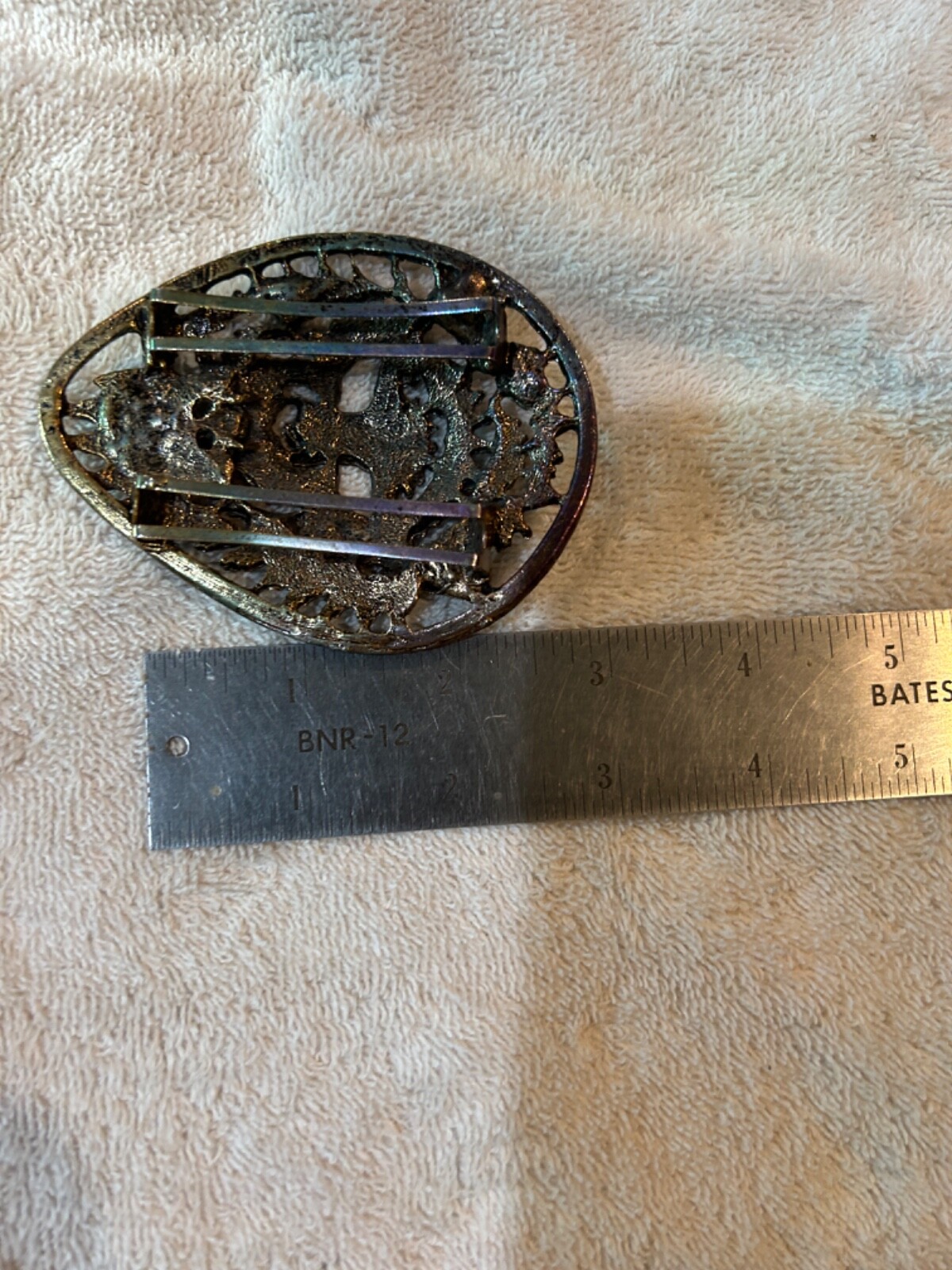 Brutalist Medieval Modernist Lion Big Belt Buckle