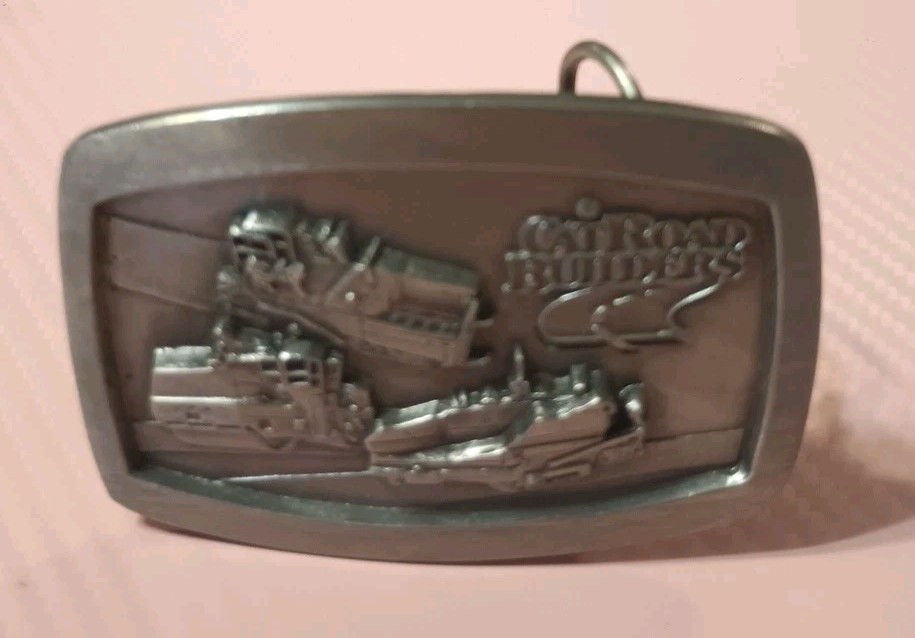 Vintage NOS CAT Road Builders Belt Buckle Caterpillar Heavy Equipment 1992