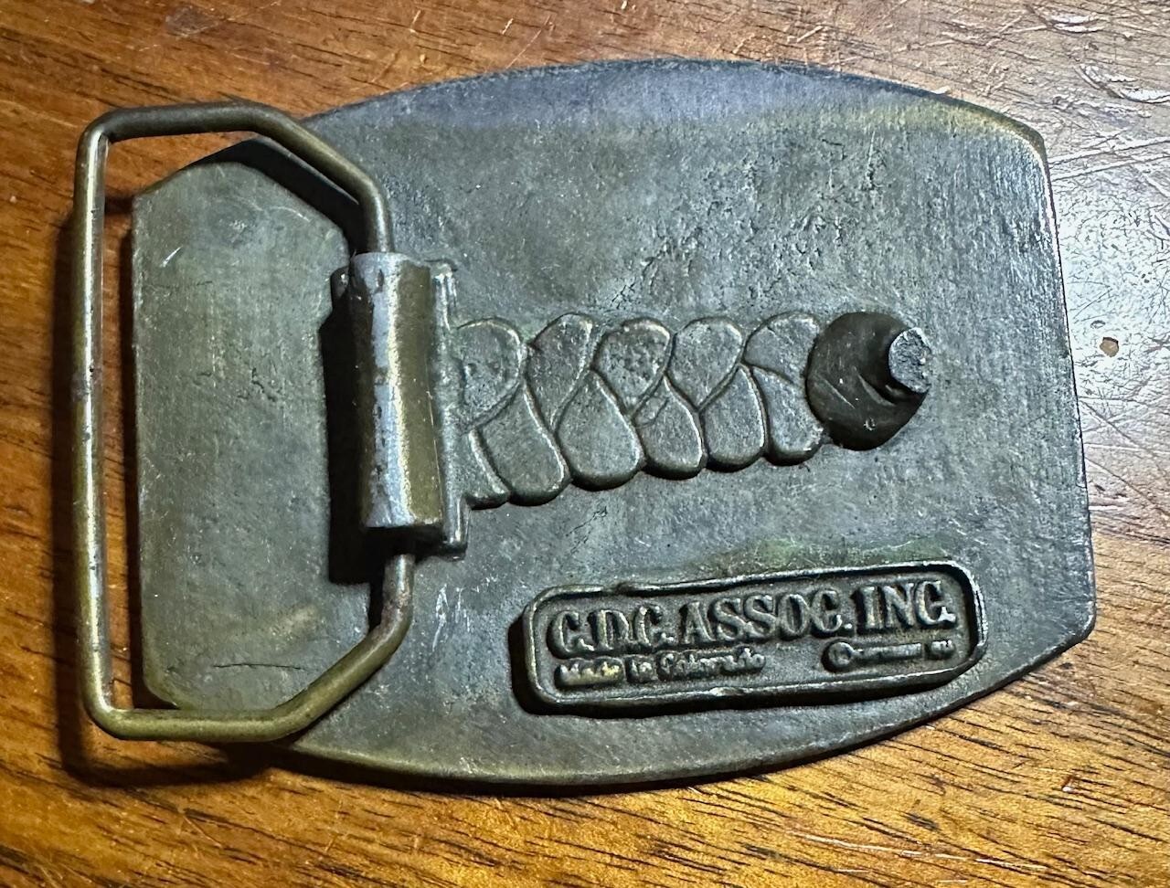 Vintage CDC Metalworks Colorado USA Ski Country Brass Belt Buckle – Issues #B26