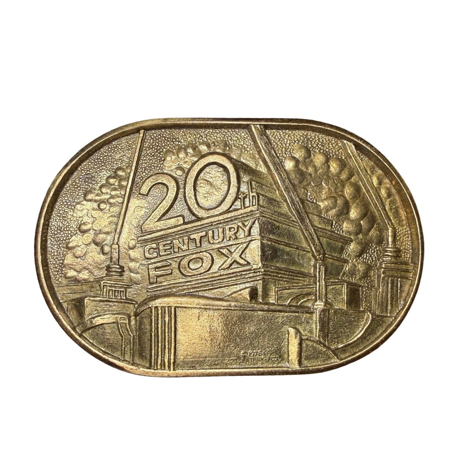 20th Century Fox 1976 Vintage Solid Brass Belt Buckle BTS Made in USA 1978
