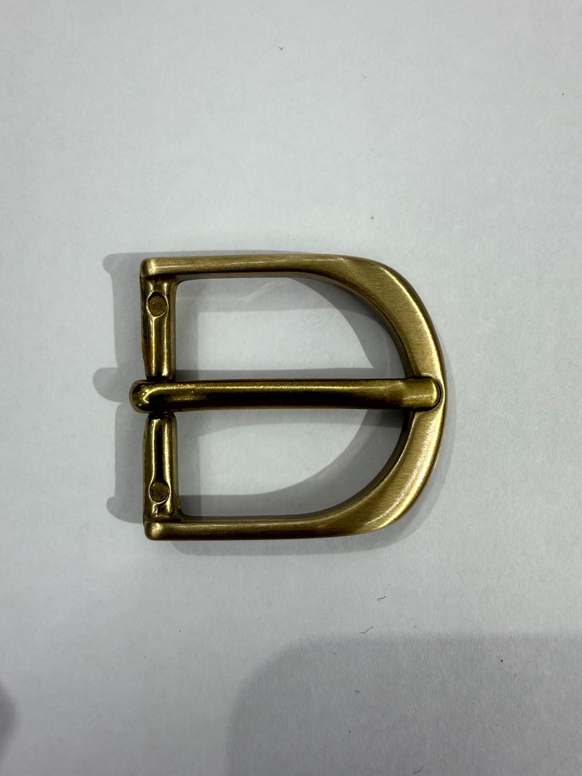 Solid Brass Satin Brass Belt Buckle Made in Italy Fits 1.18&Prime; Belt Strap