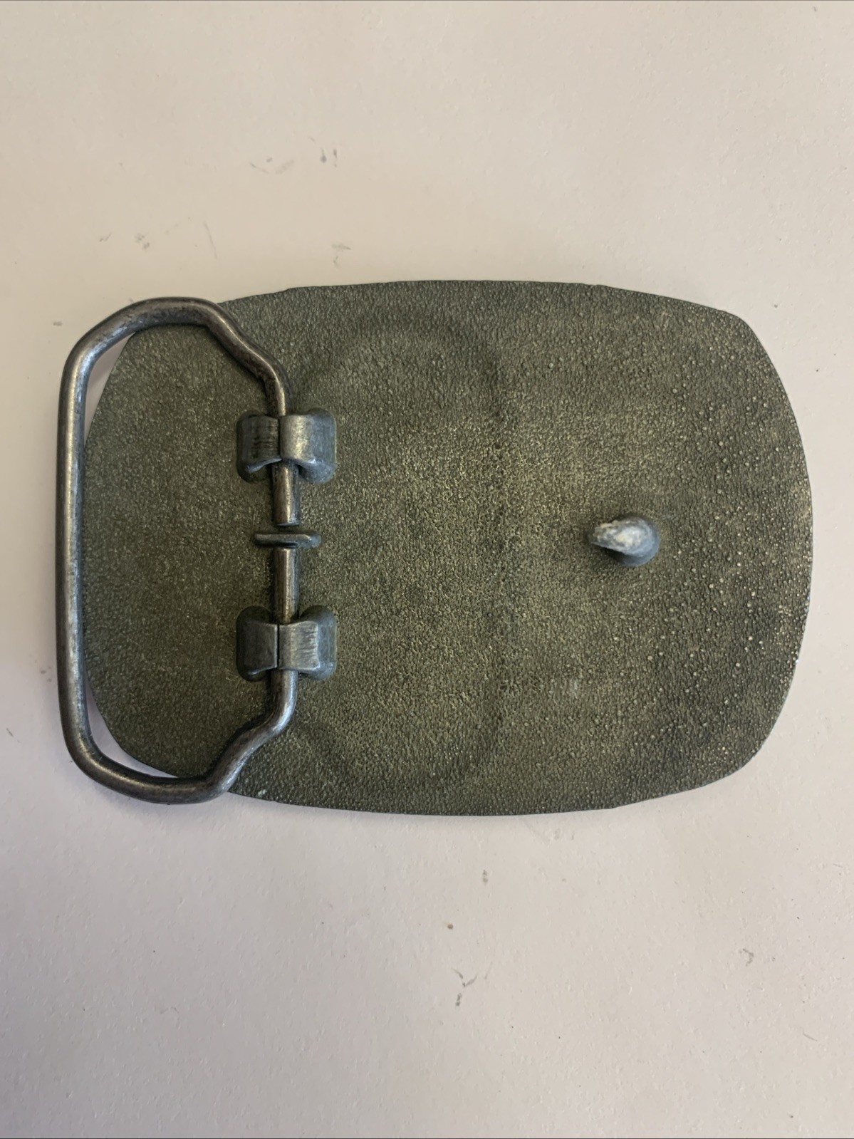 Vintage Eagle Landing Pewter Belt Buckle Size 3&Prime; x 2&Prime;
