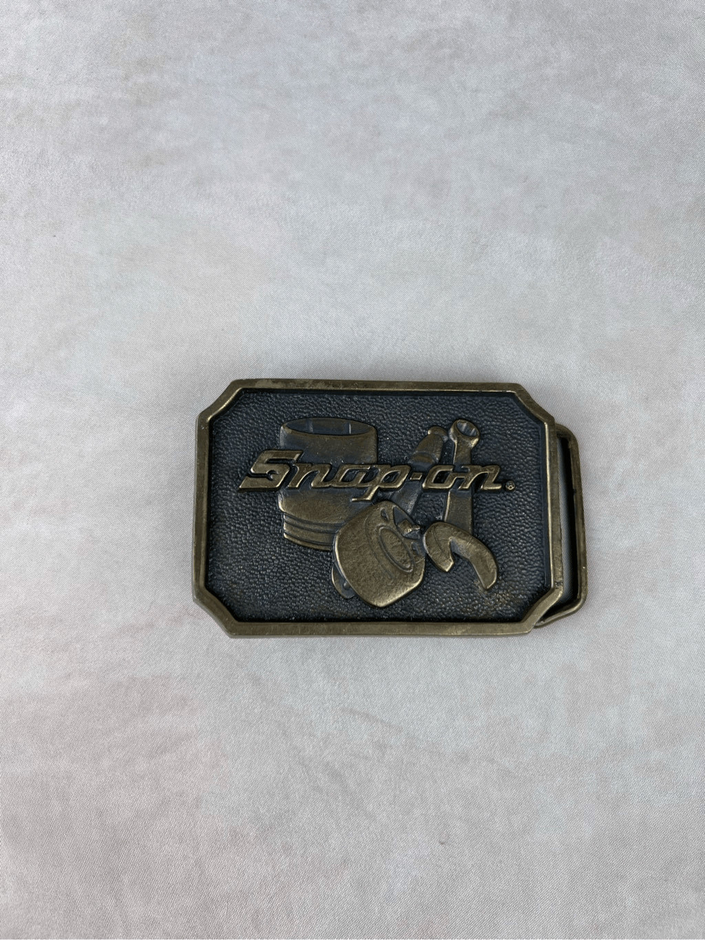 Vintage Snap On Tools Belt Buckle, Solid Brass, Made in USA, BTS SPP-513