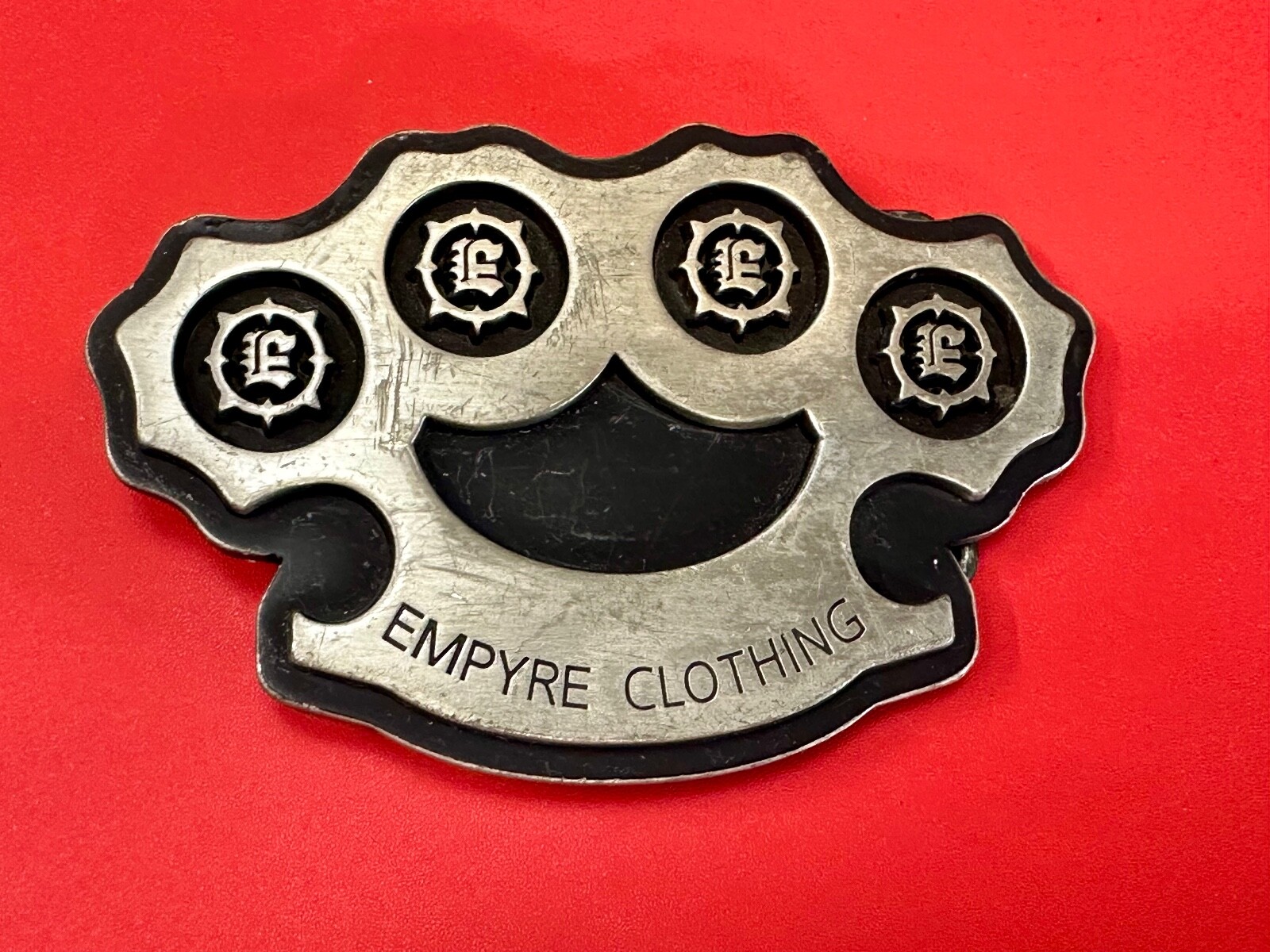 Empire Clothing Knuckles Cut Out Belt Buckle Company Advertising Promo