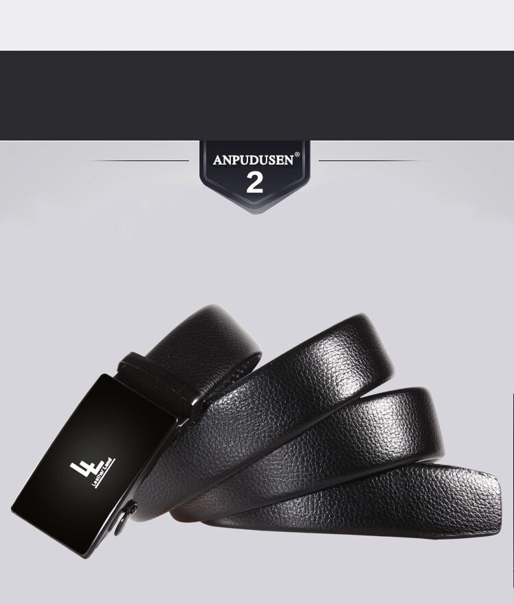 Men&rsquo;s Automatic Ratchet Pu Leather Belt Buckle Male High Quality Casual Cinturon