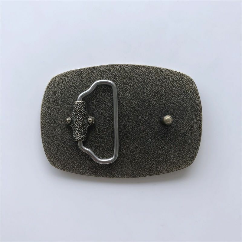 Cross Celtic Keltic Knot Rectangle Bronze Plated Metal Belt Buckle