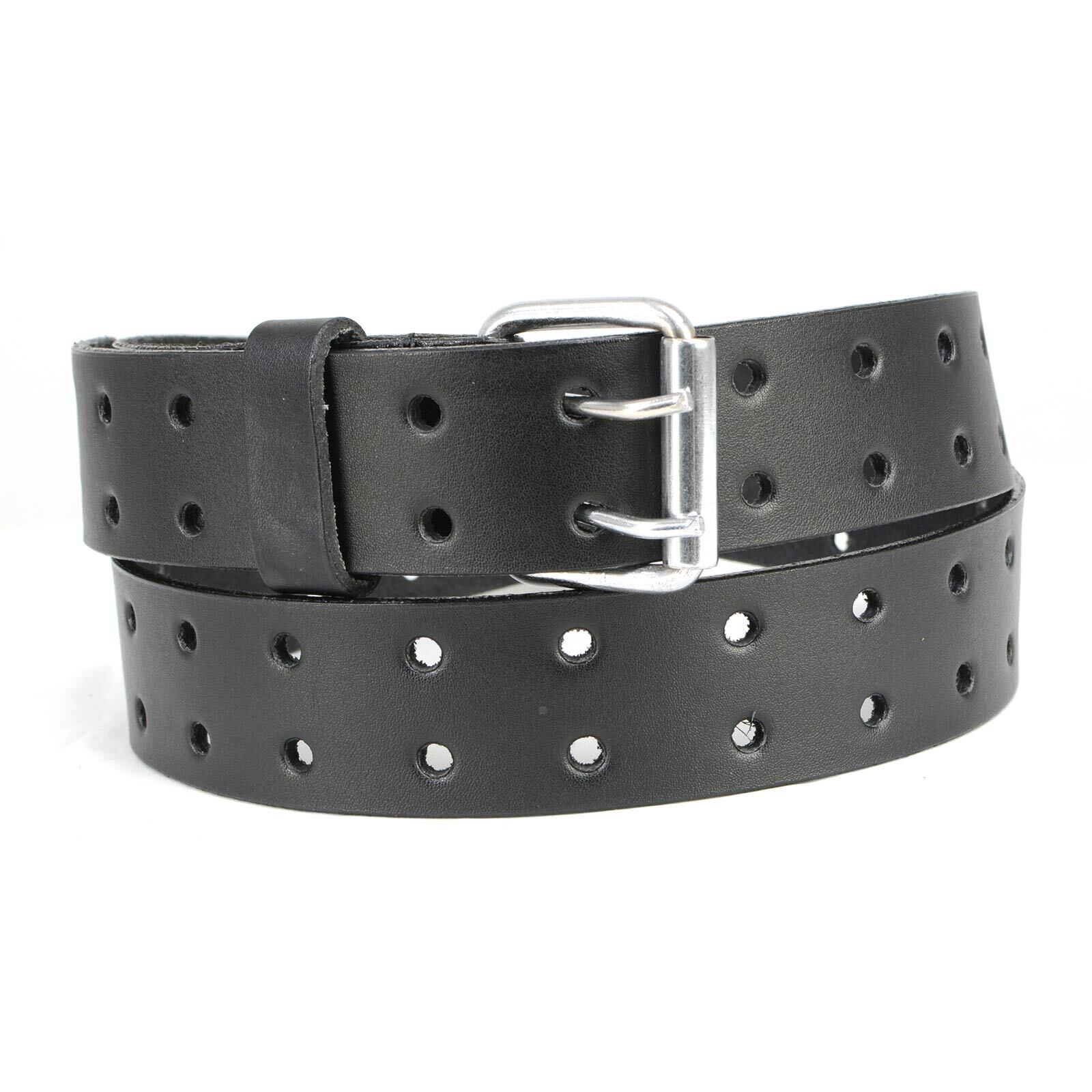 Milwaukee Leather MP7121 Men&rsquo;s Double Prong Genuine Leather Belt w/ Buckle