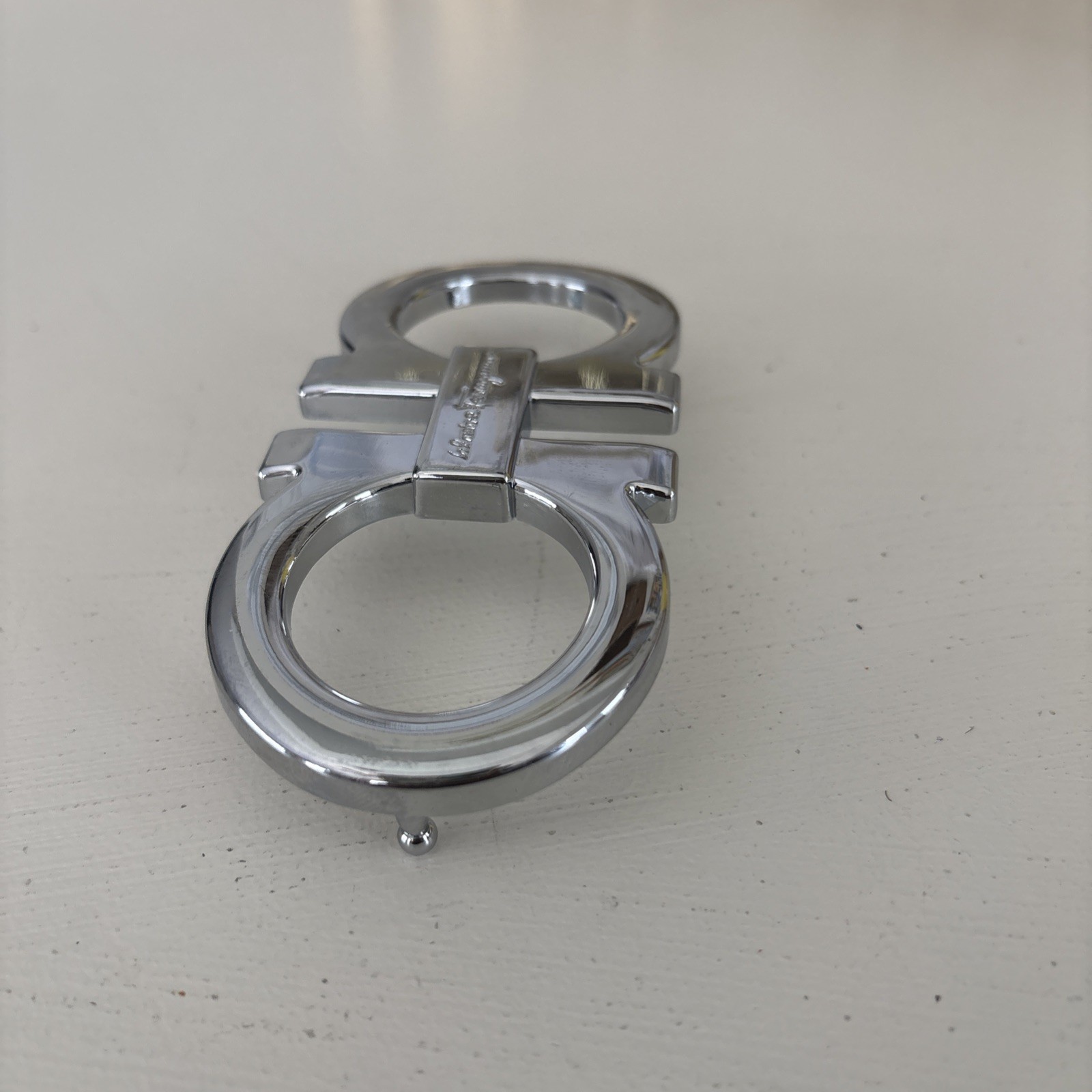 Salvatore Ferragamo Silver Tone Belt Buckle For 2 Inch Belts – Good
