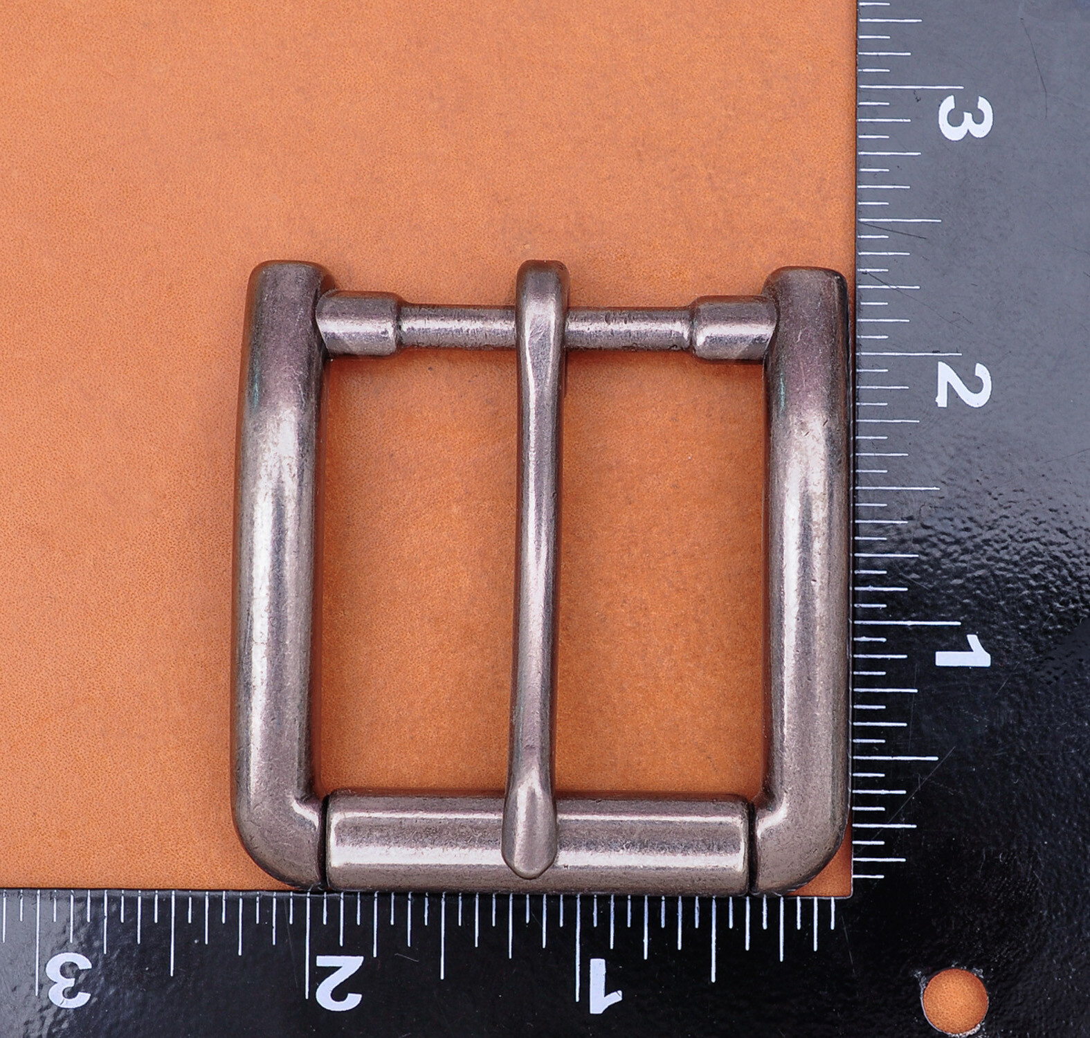 Antiqued Silver Single Prong Replacement Roller Belt Buckle Fits 40mm Belt Strap