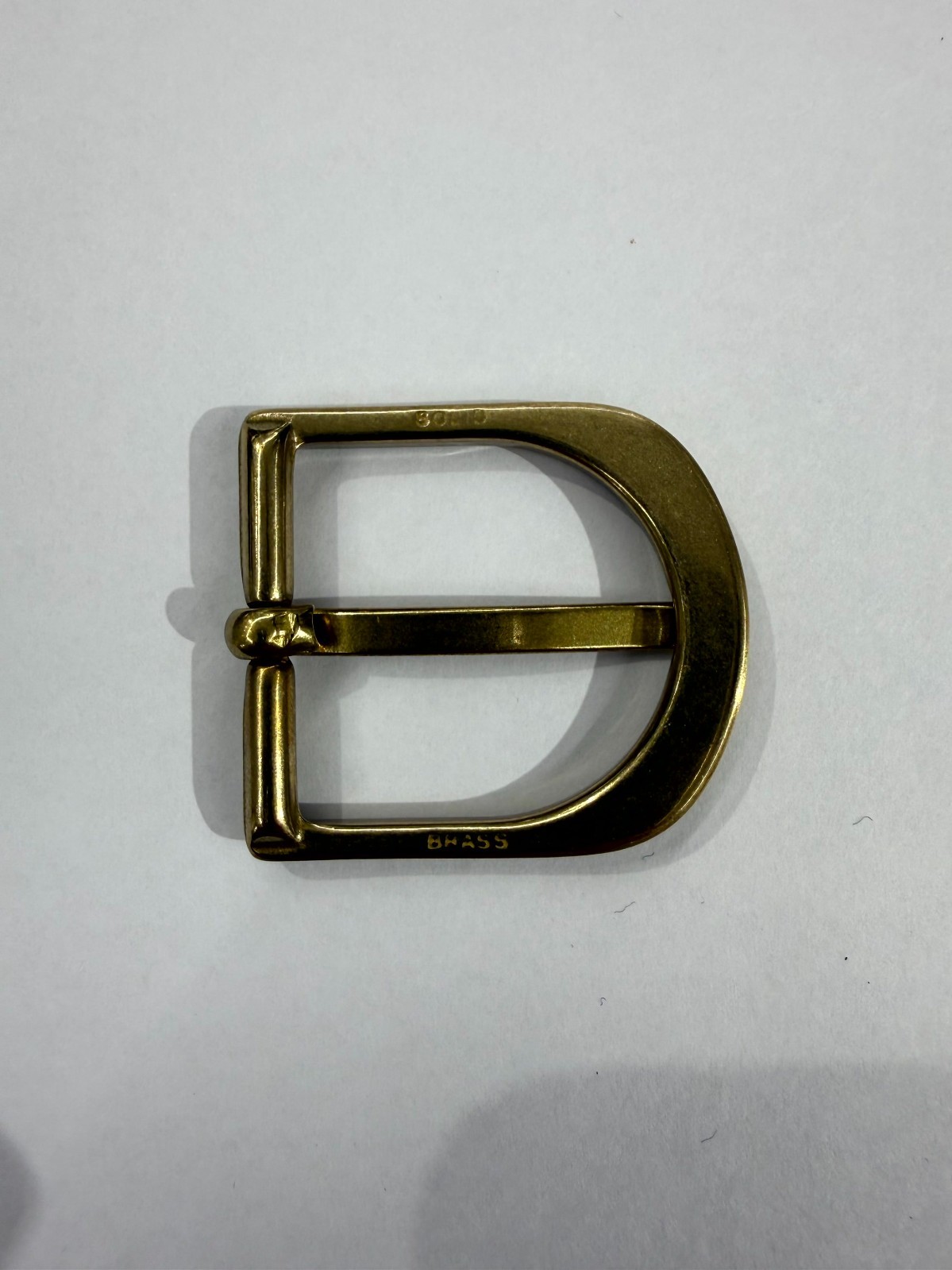 Solid Brass Satin Brass Belt Buckle Made in Italy Fits 1.18&Prime; Belt Strap