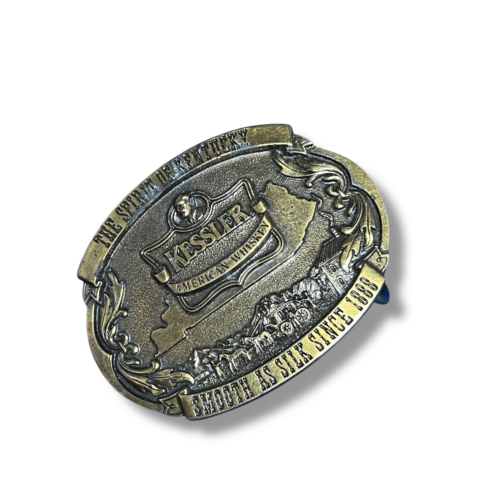 Vintage Kessler American Whiskey Belt Buckle 1993 Limited Edition “Spirit of KY »