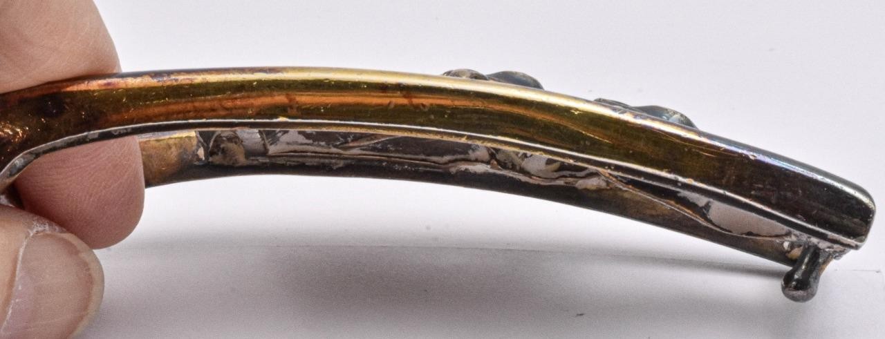 New old stock Sterling Silver B Kieselstein-Cord Double Race Horse Belt Buckle