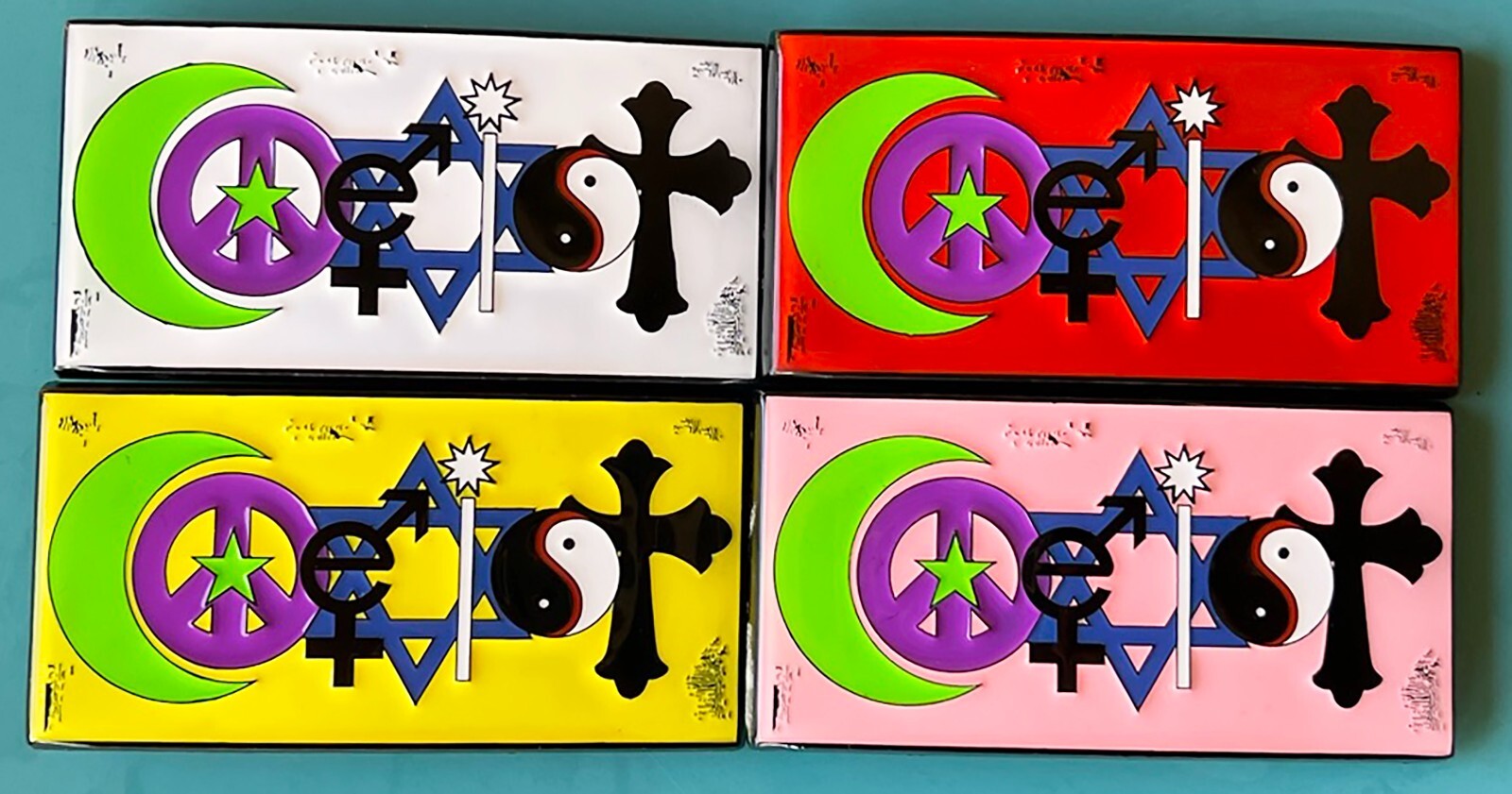 COEXIST white belt buckle