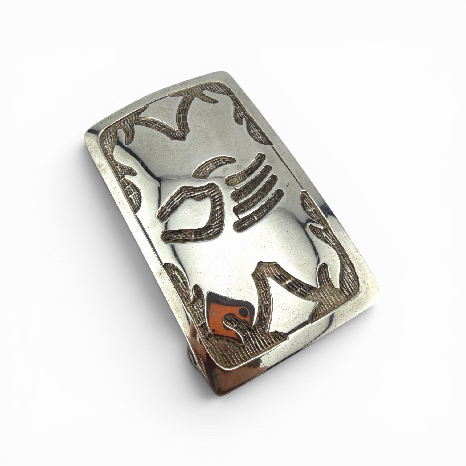 .925 Sterling Silver Bear Claw Belt Buckle – 26.97g