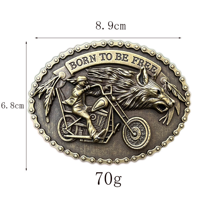 Born to be free belt buckle for men&rsquo;s Western cowboy motorcycle riding