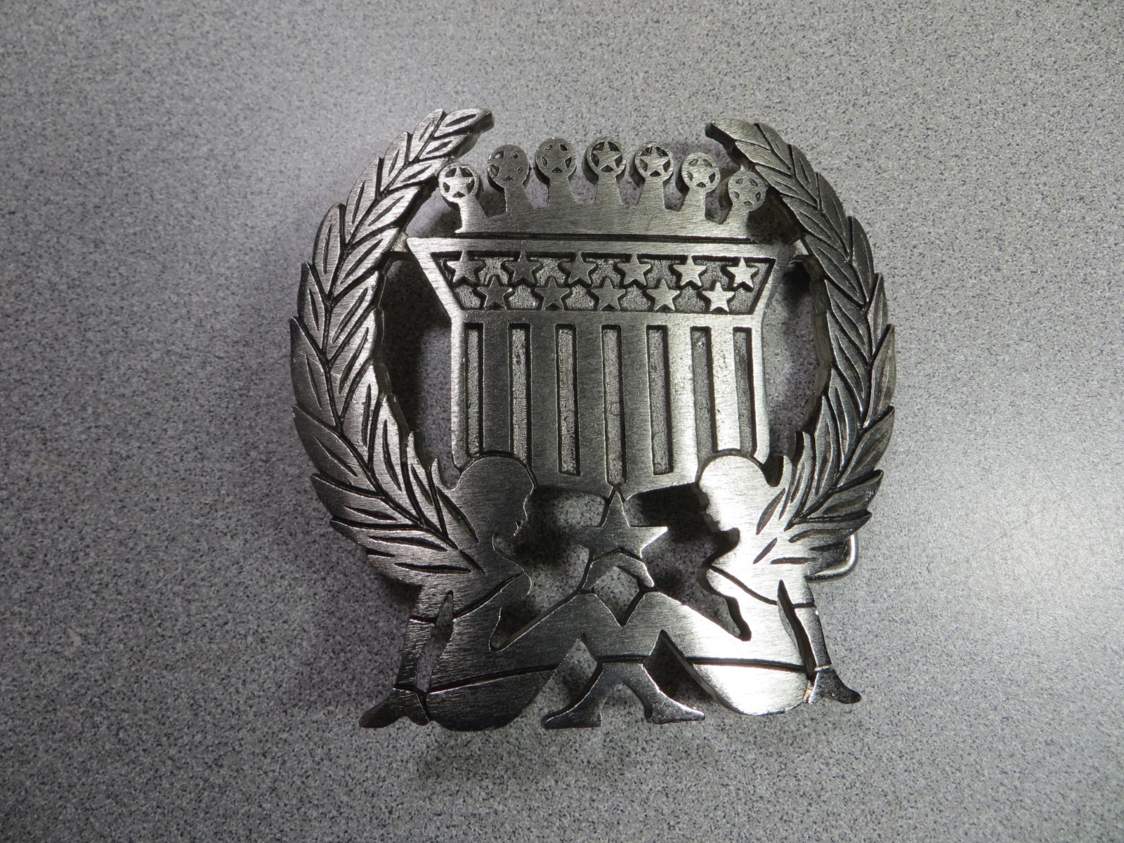Silver Star Naked Ladies Belt Buckle Stars & Stripes – Trucker