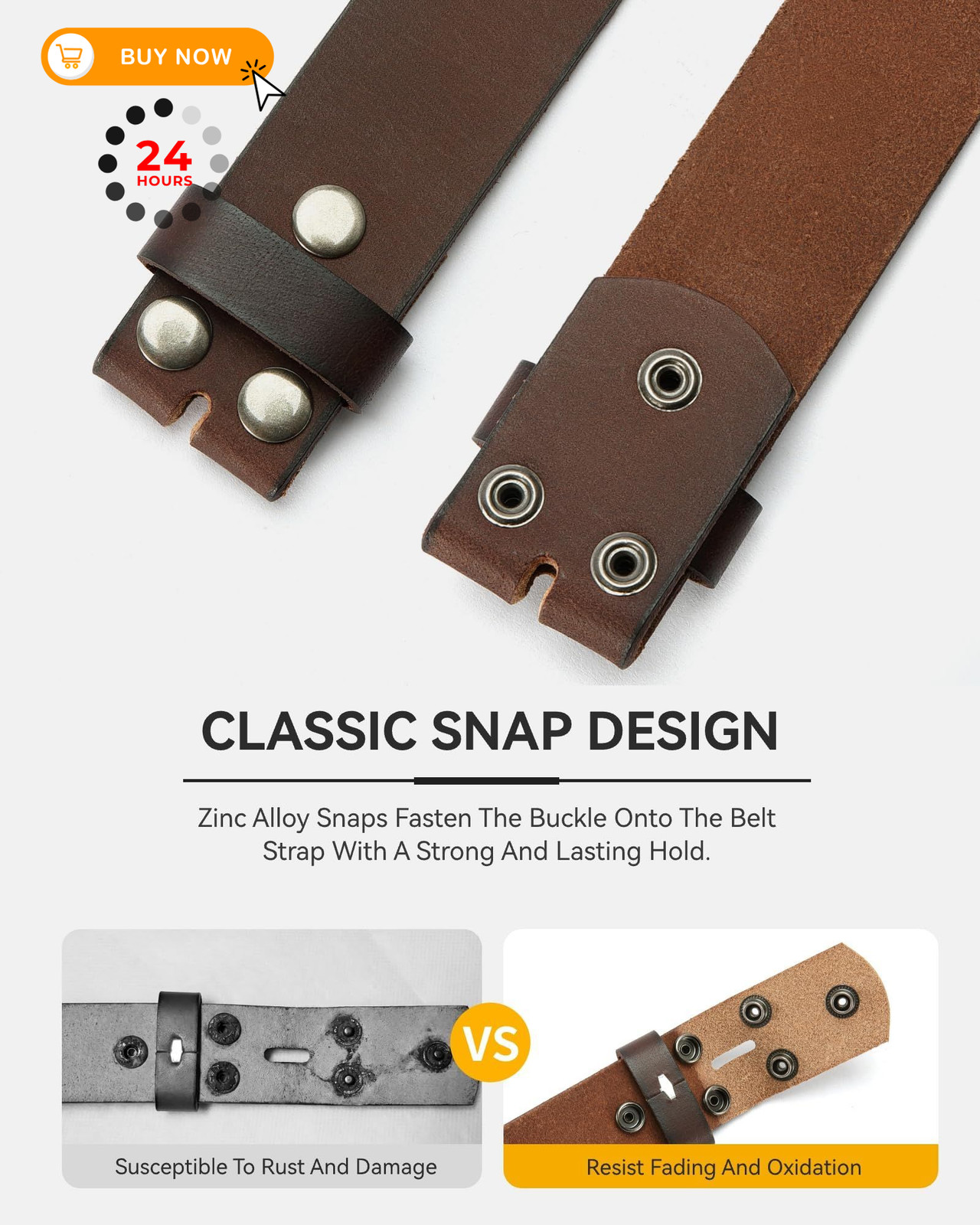 CHAOREN Western Belts for 36-38 (Fits Pants Size 34-36), Full Grain Coffee