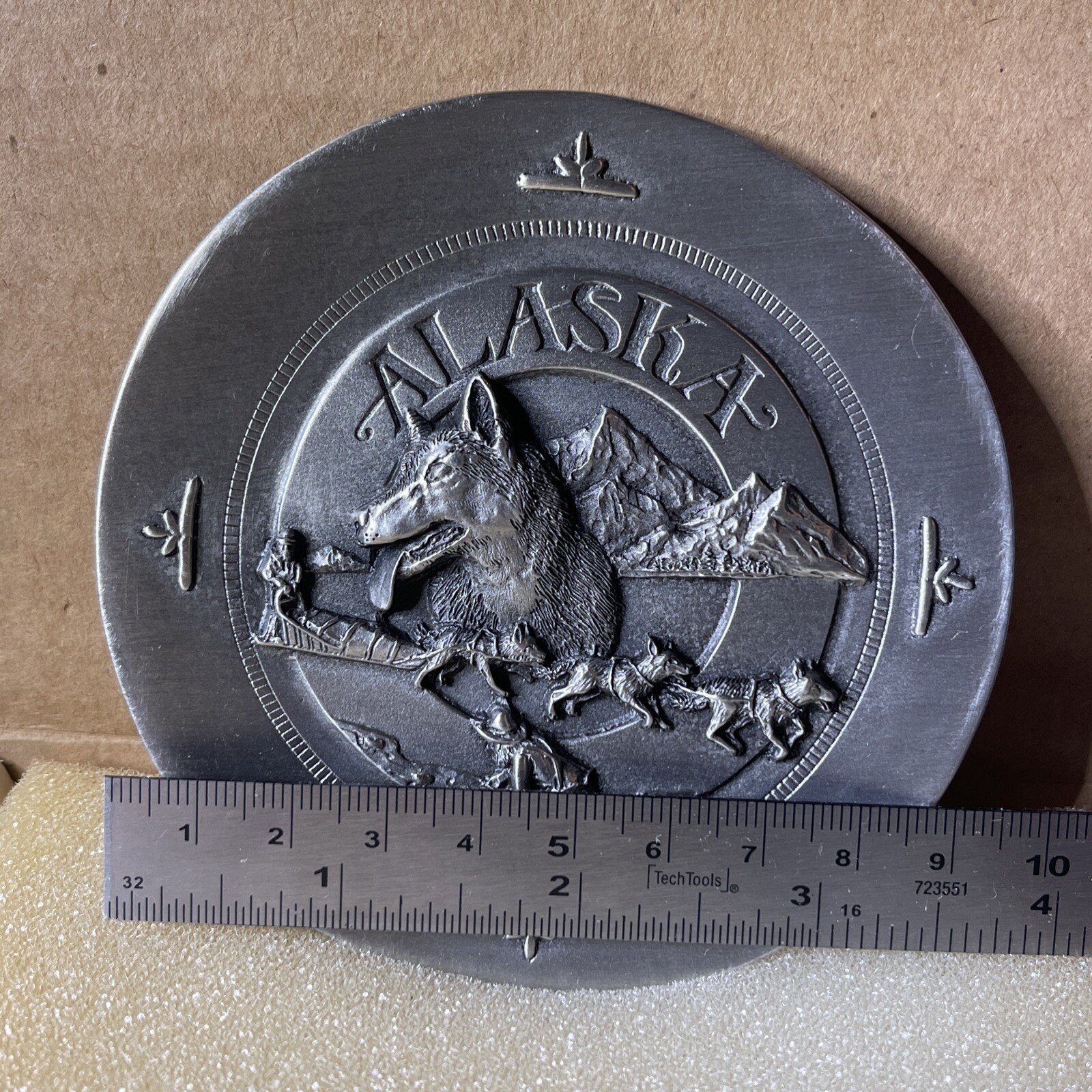 Siskiyou Buckle Company ALASKA Limited Ed Collectors Plate 204/2500 Pewter 1985