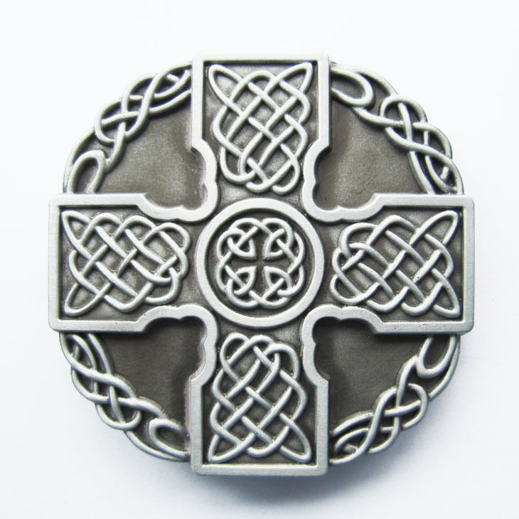 Celtic Totem Cross Western Metal Belt Buckle