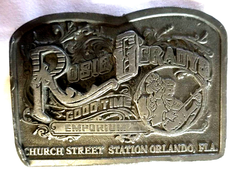 VTG Rosie O&rsquo;Grady&rsquo;s Good Irish Pub Orlando FL Souvenir Pewter Belt Buckle
