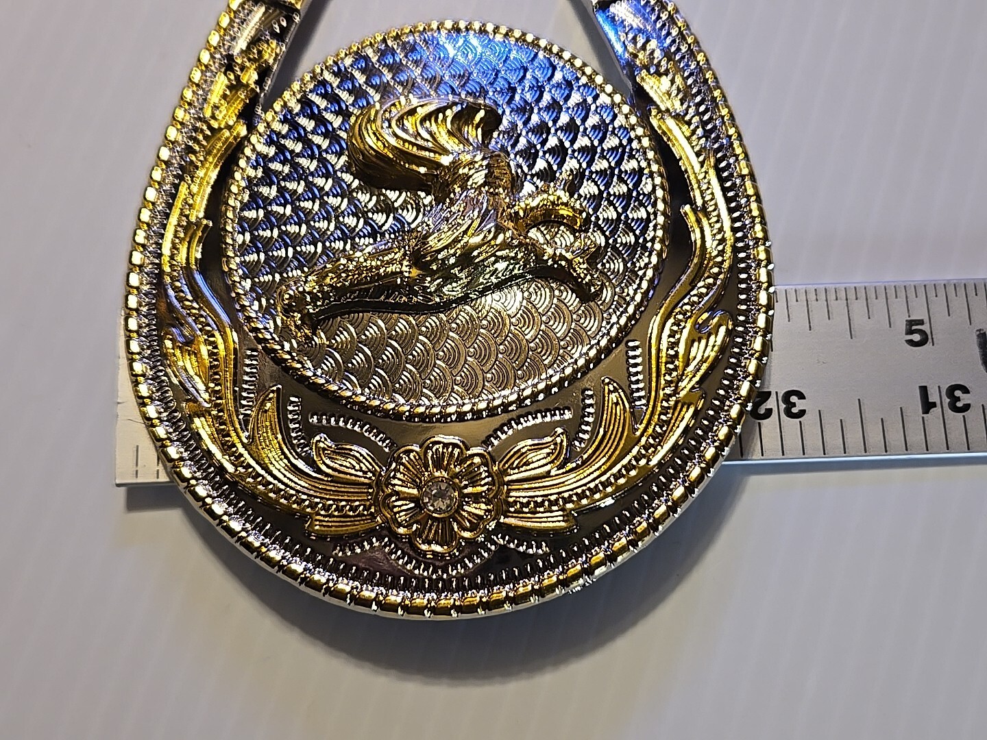GOLD & SILVER (IN COLOR ONLY) LARGE RODEO WESTERN ROOSTER 🐓 Metal Belt Buckle