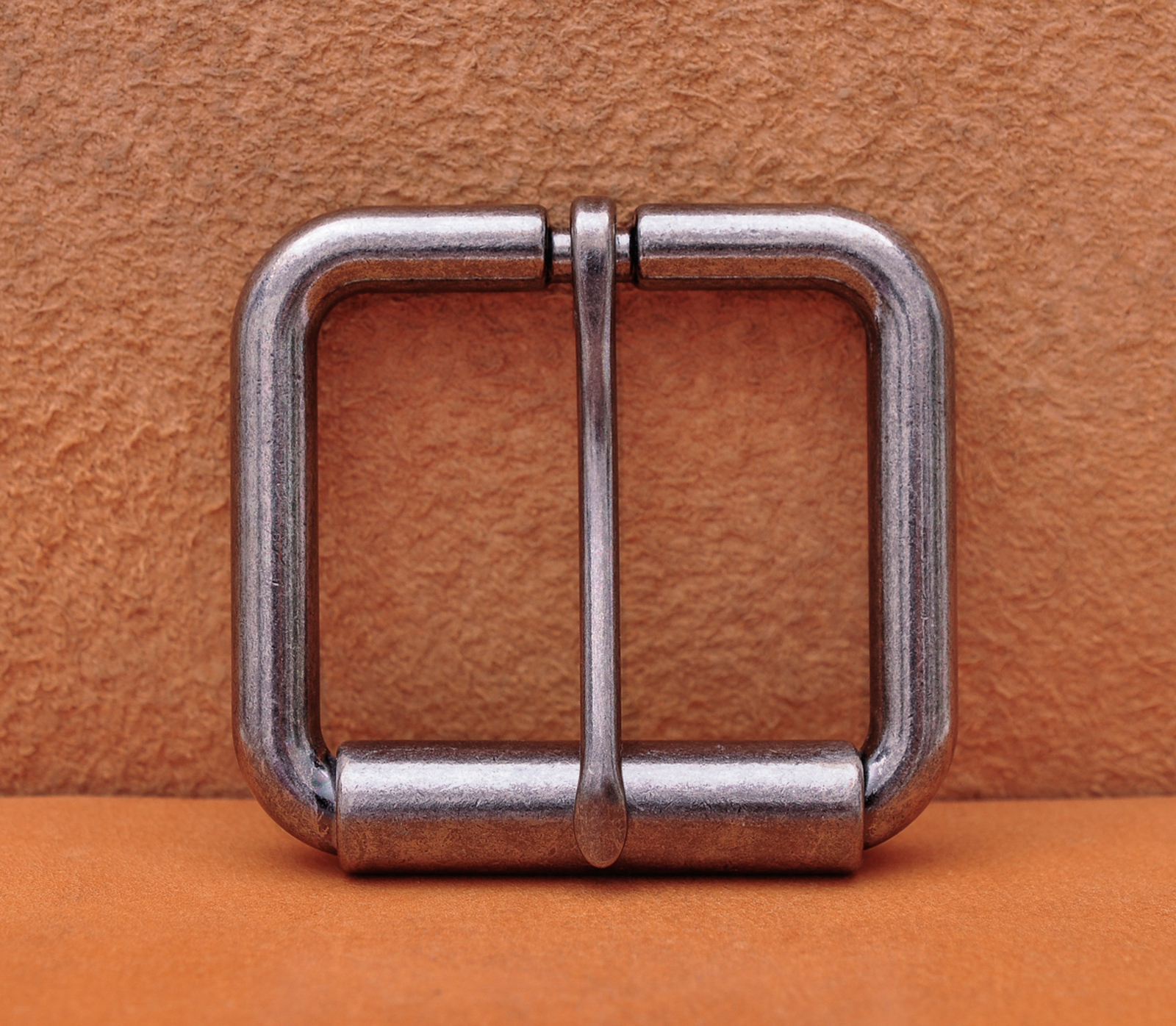 2&Prime; (51mm) Mens Roller Belt Buckle Heel Bar Leather Belt Buckles Antique Silver