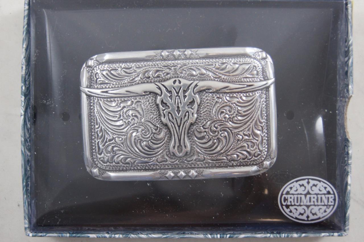 Crumrine Vintage Western Longhorn Skull Belt Buckle 38034